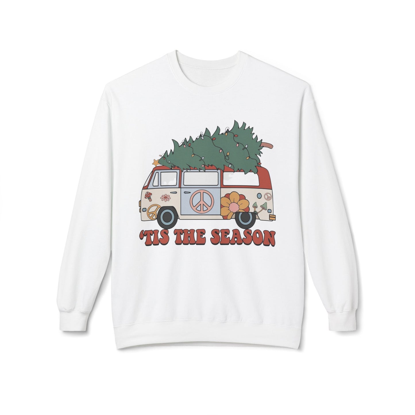Tis The Season Christmas Tree Sweater NEW Unisex Fleece Crewneck Sweatshirt