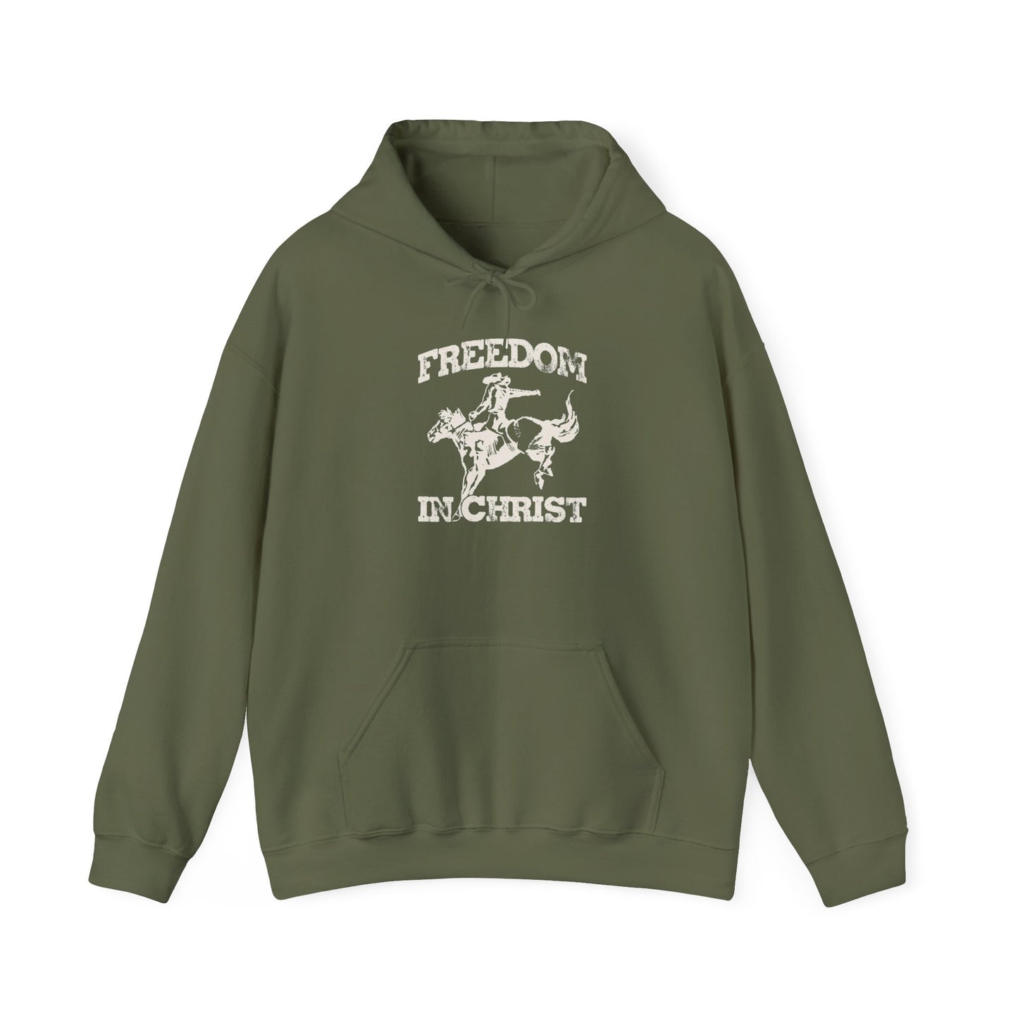 Freedom In Christ Graphic Hoodie Unisex Heavy Blend™ Hooded Sweatshirt