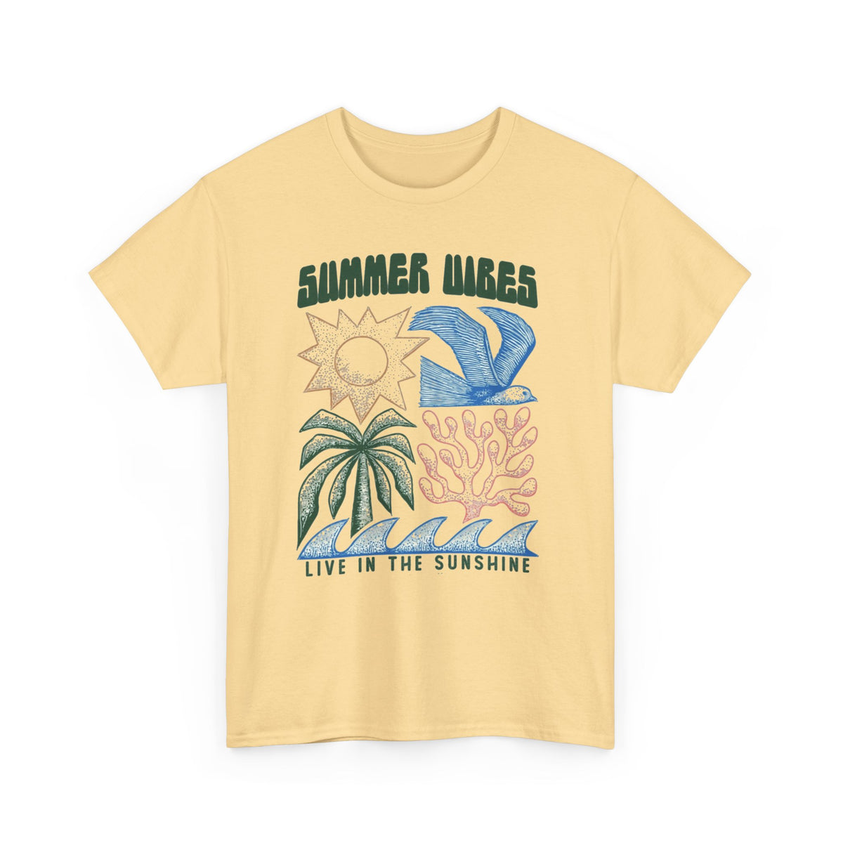 Summer Vibes Sunshine Beach Graphic T-Shirt Men's Graphic Tee