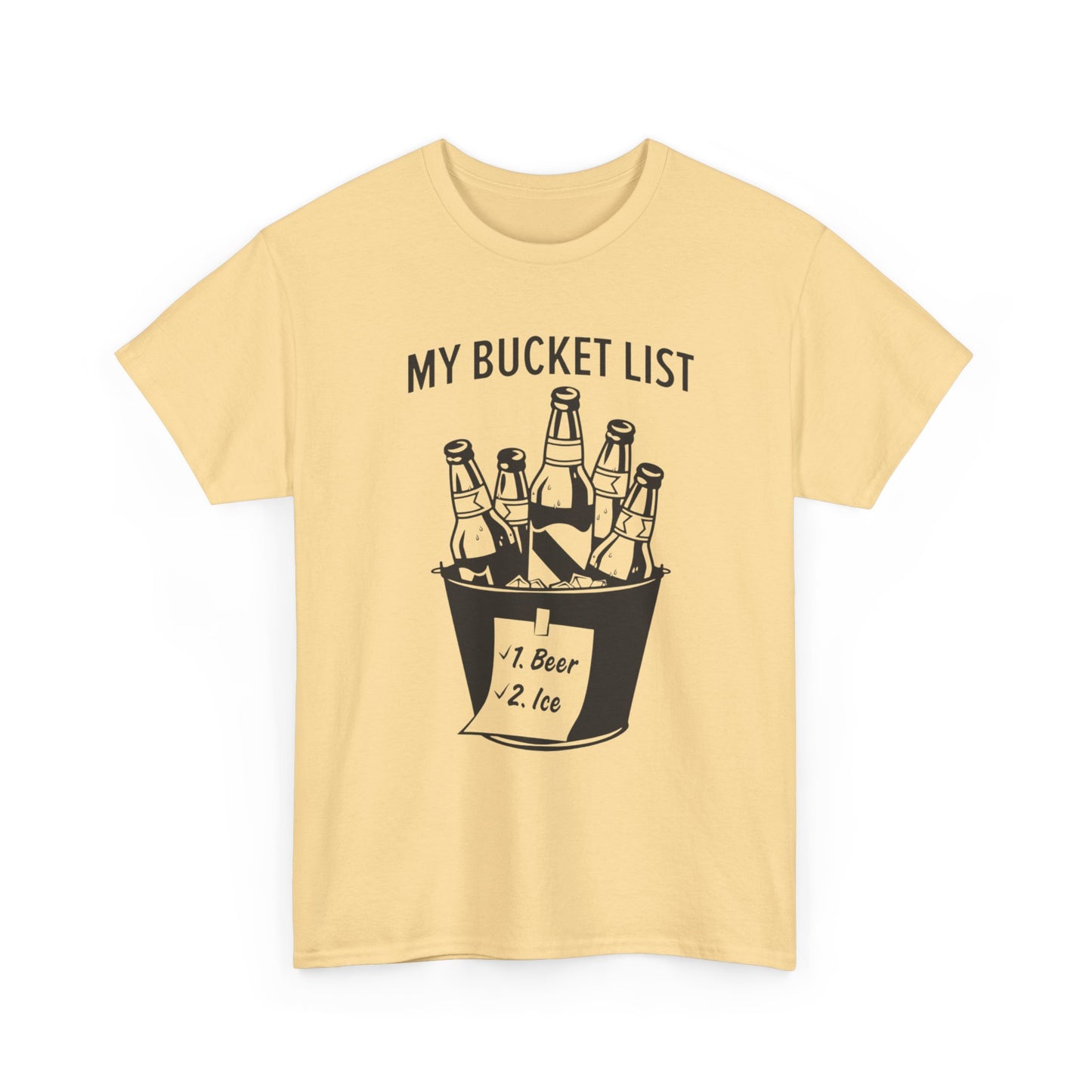My Bucket List Beer And Ice Graphic T Shirt ADULT NEW