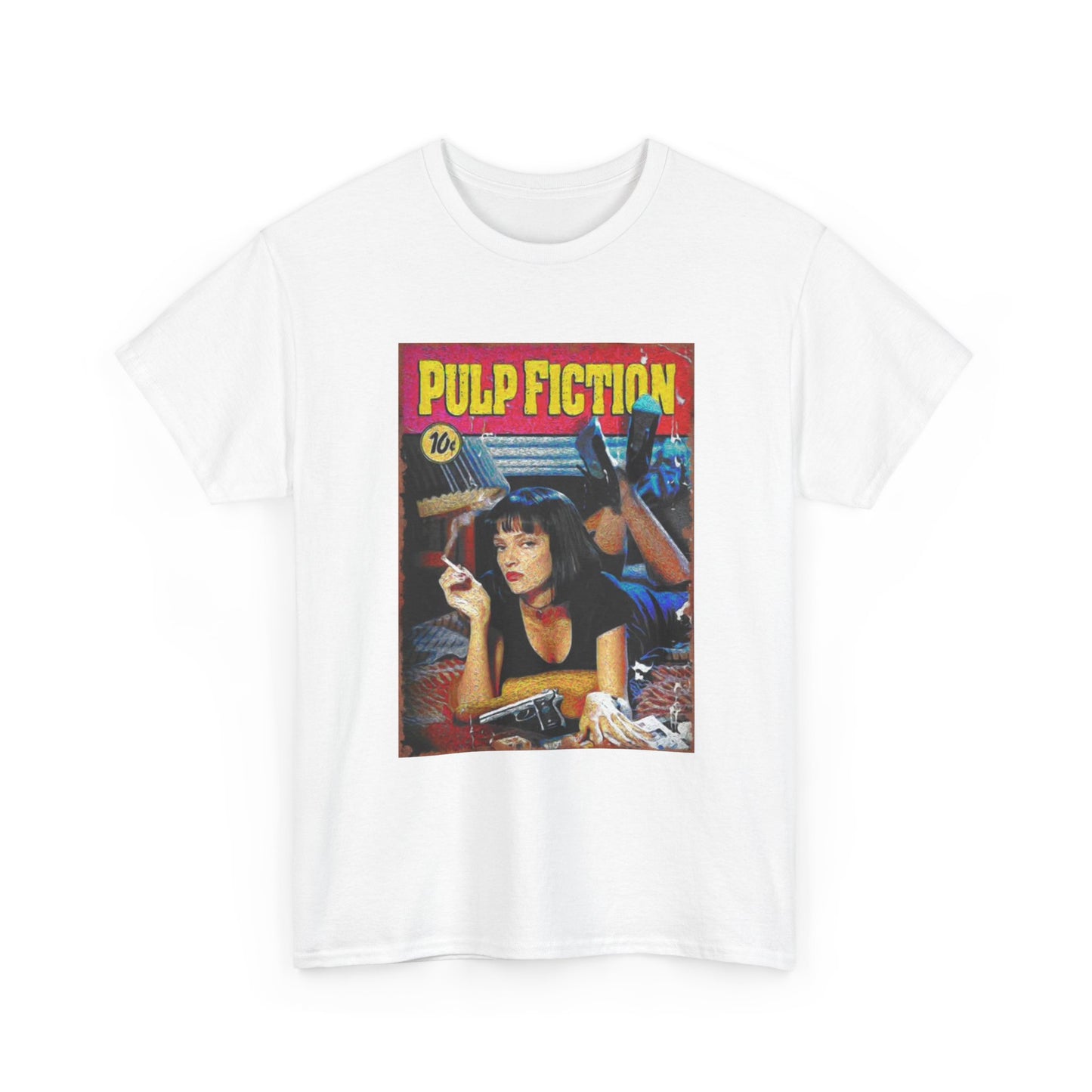 Pulp fiction T-shirt vintage graphic retro movie poster Unisex Heavy Cotton Tee