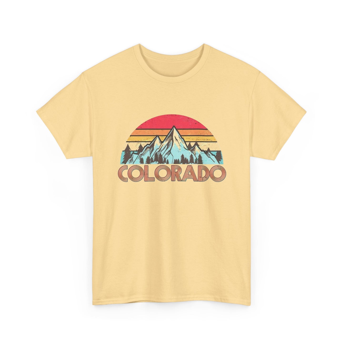 Colorado Retro Mountains Graphic T Shirt NEW Adult Tee