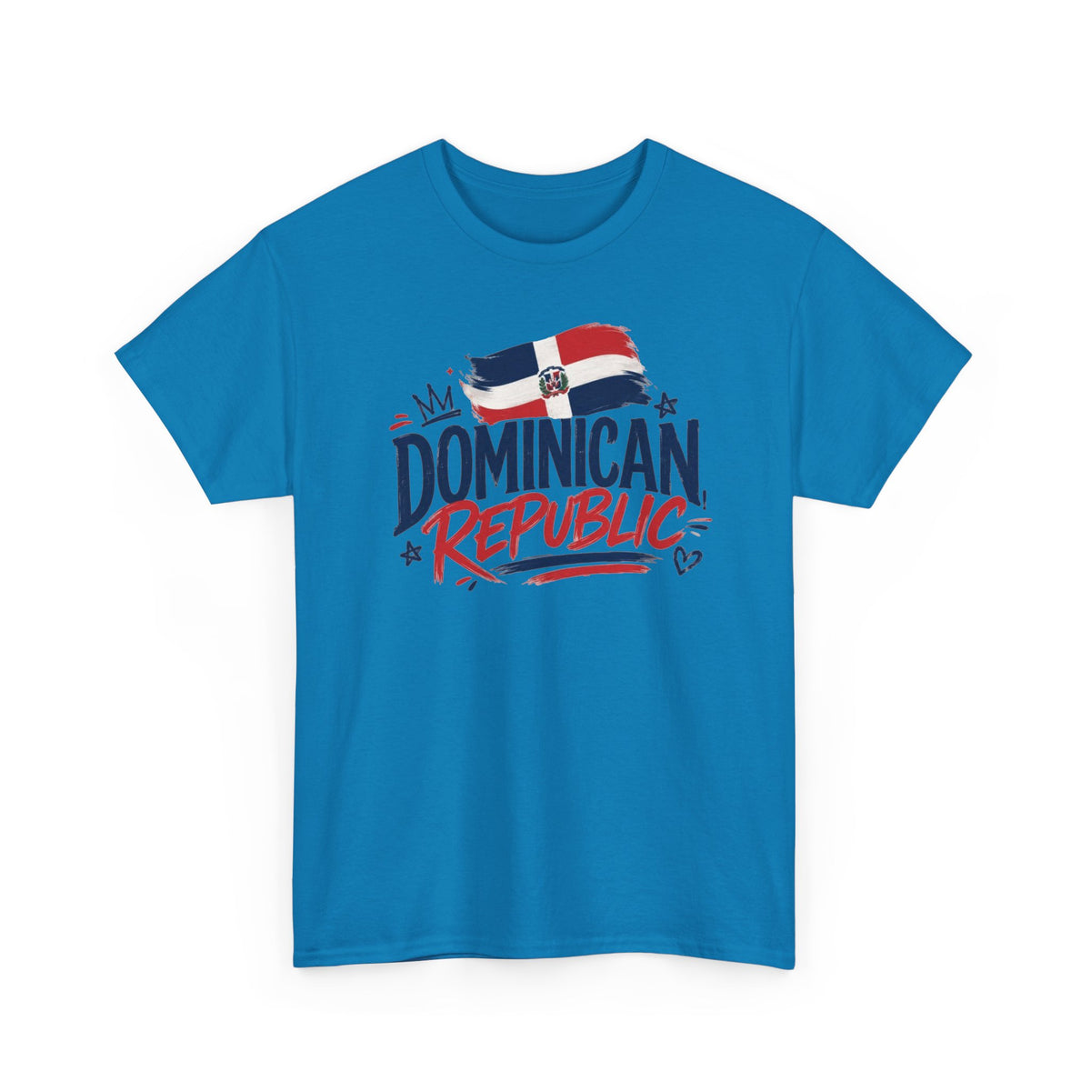 Dominican Republic Graphic T Shirt Men's Flag Retro Heavy Cotton Tee