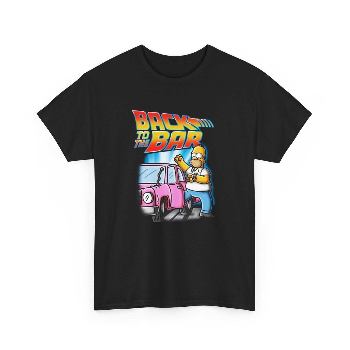 Back To The Bar Simpsons Funny Graphic T Shirt Unisex Heavy Cotton Tee