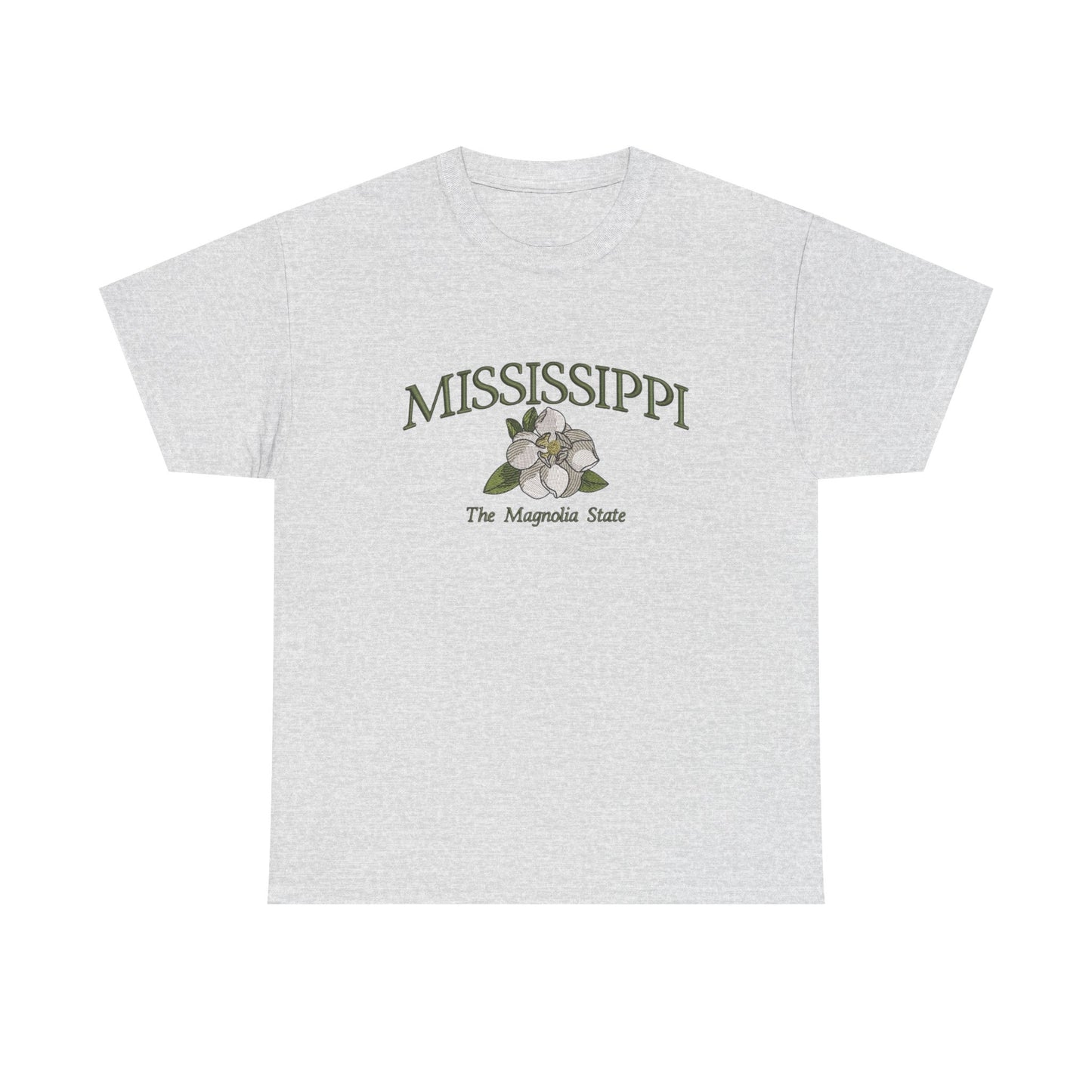 Mississippi The Magnolia State Graphic T Shirt NEW Unisex Heavy Cotton Tee