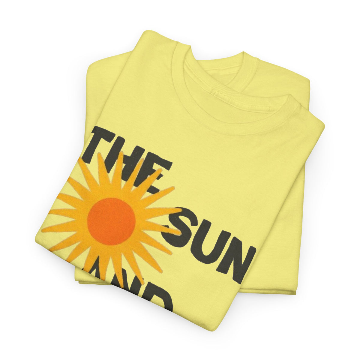 The Sun And The Sea Graphic T Shirt Retro Men's Heavy Cotton Tee