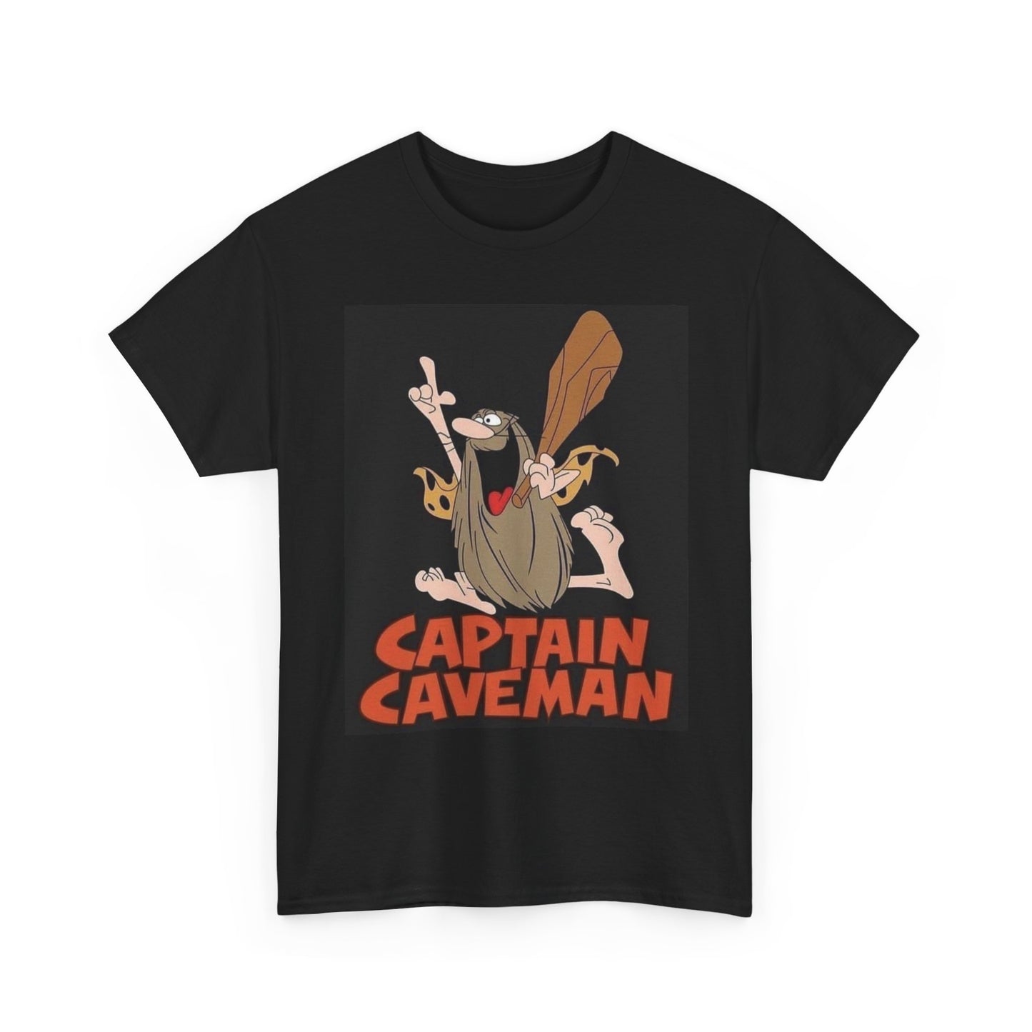 Captain Caveman Vintage Graphic T Shirt Cotton Tee Apparel New