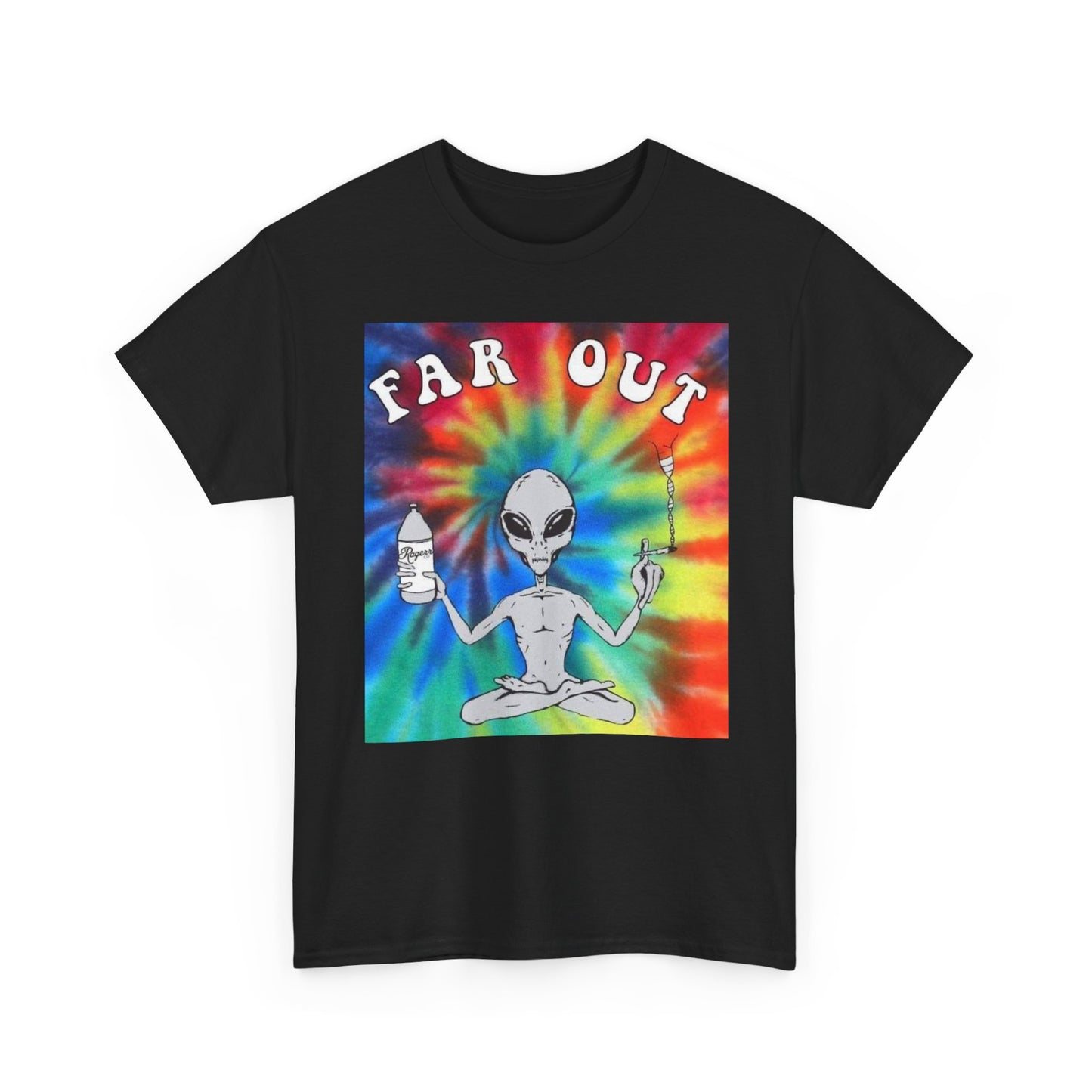 Far Out Weed Trippy Alien Graphic T Shirt ADULT NEW Heavy Cotton Tee