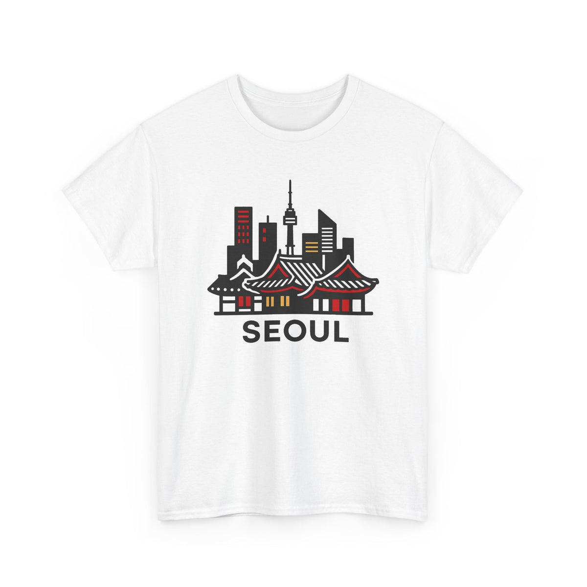 Seoul South Korea Graphic T Shirt Men's Heavy Cotton Tee