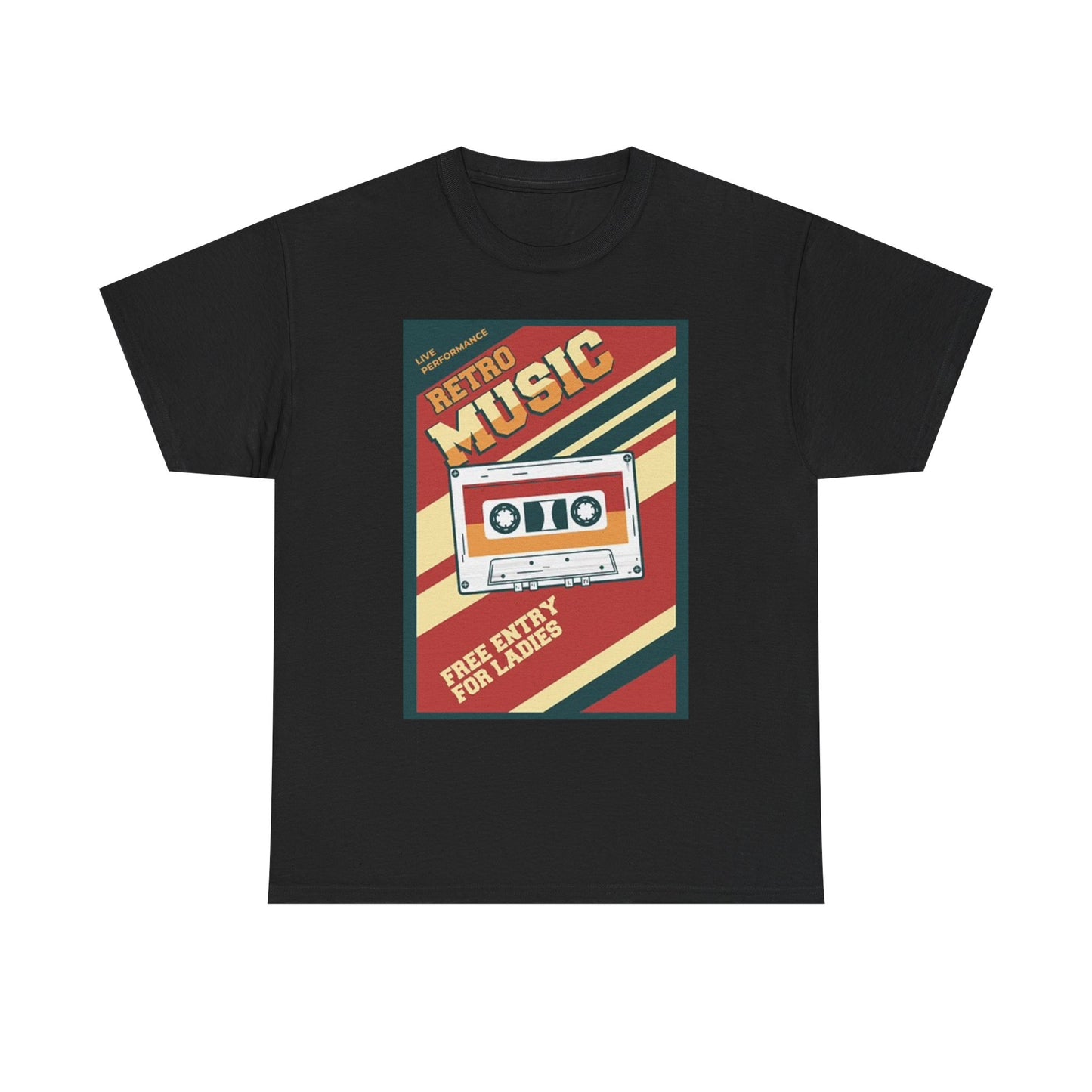 Retro Music Graphic T Shirt Vintage Poster Unisex Heavy Cotton Tee