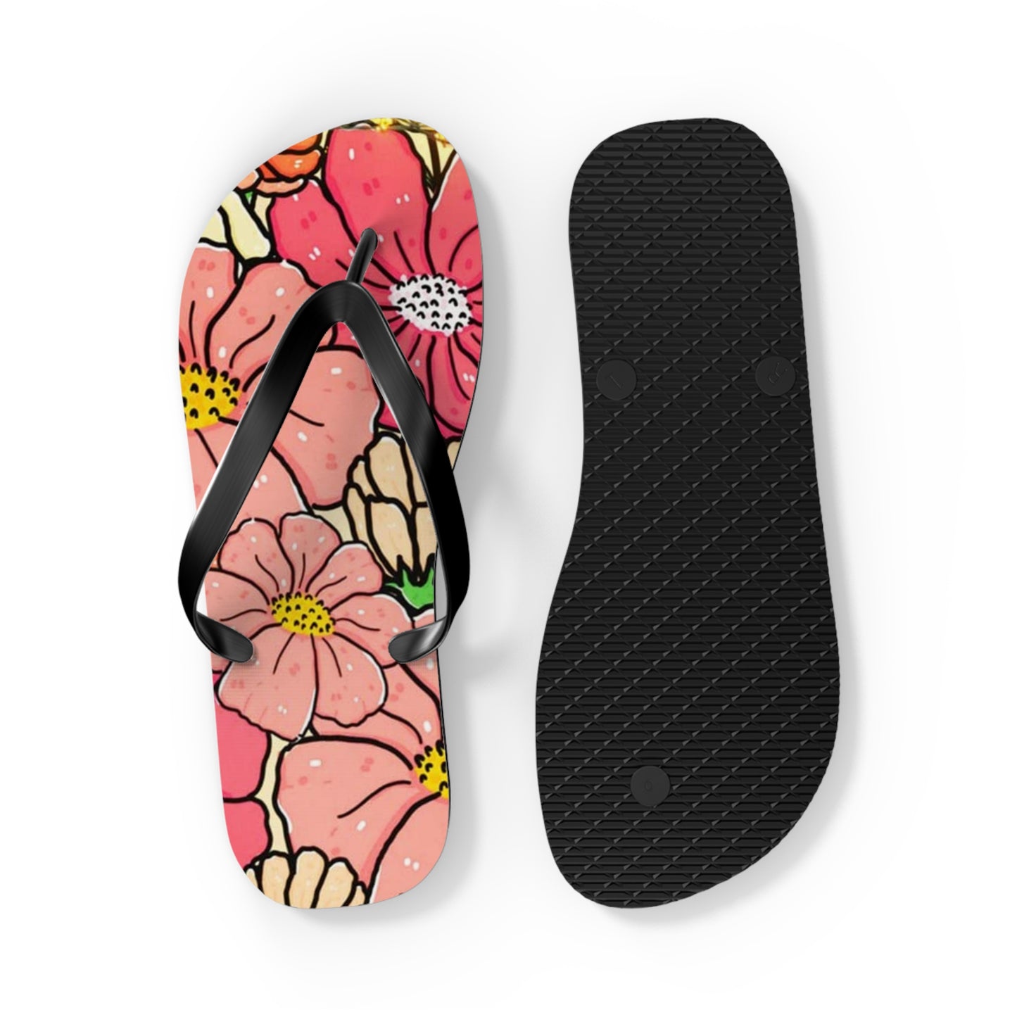 Waves And Sun Sandals Pink Pastel Summer Flip Flops Slides BRAND NEW