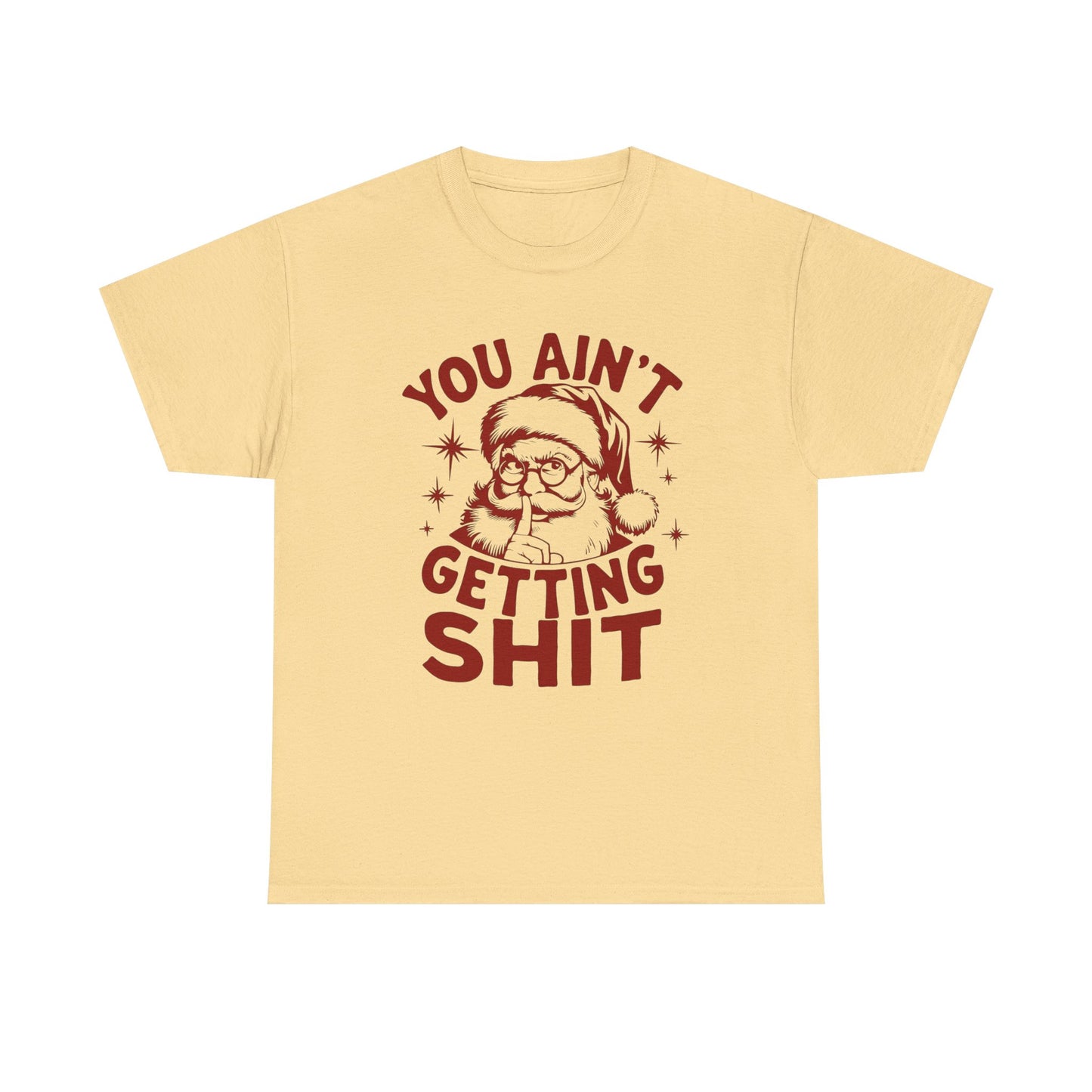 Santa Christmas Gifts Funny Jokes Graphic T Shirt Unisex Heavy Cotton Tee