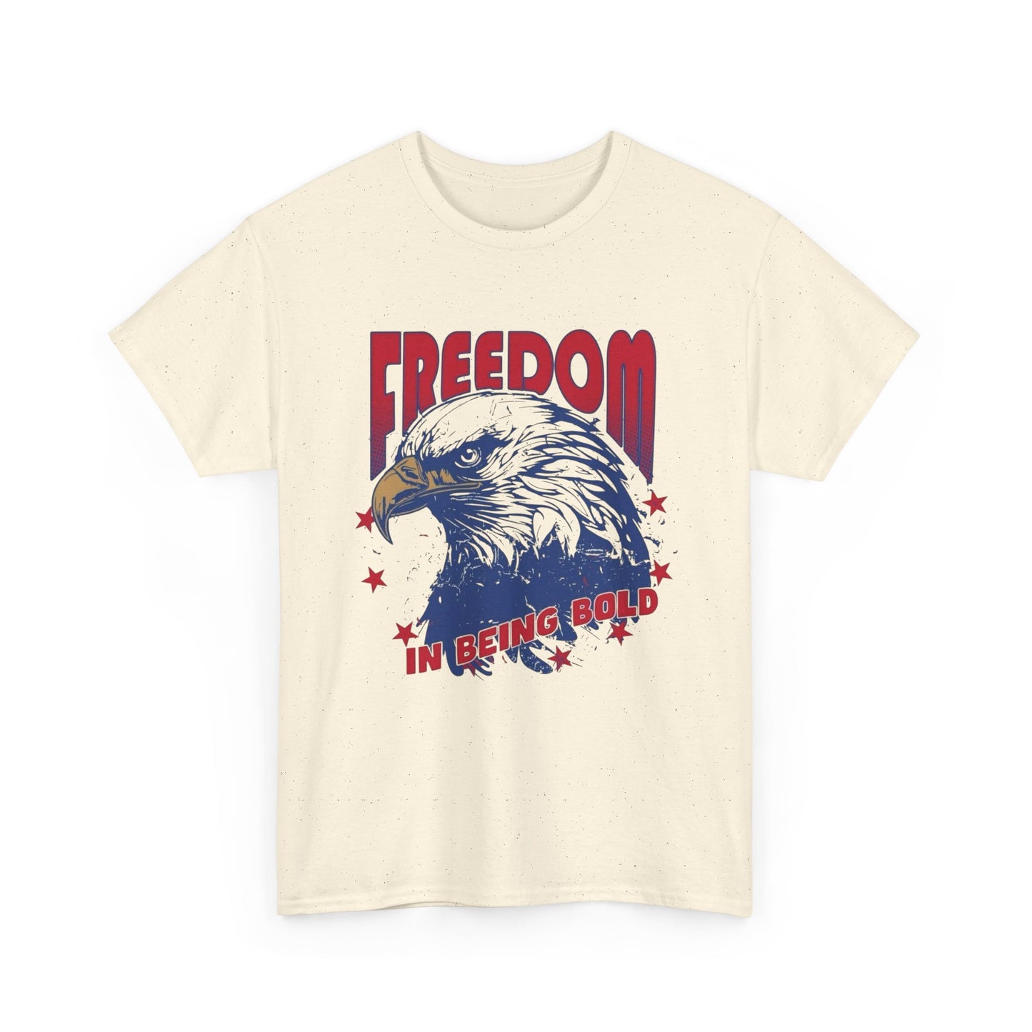 Freedom In Being Bold USA Graphic T Shirt Men's Heavy Cotton Tee