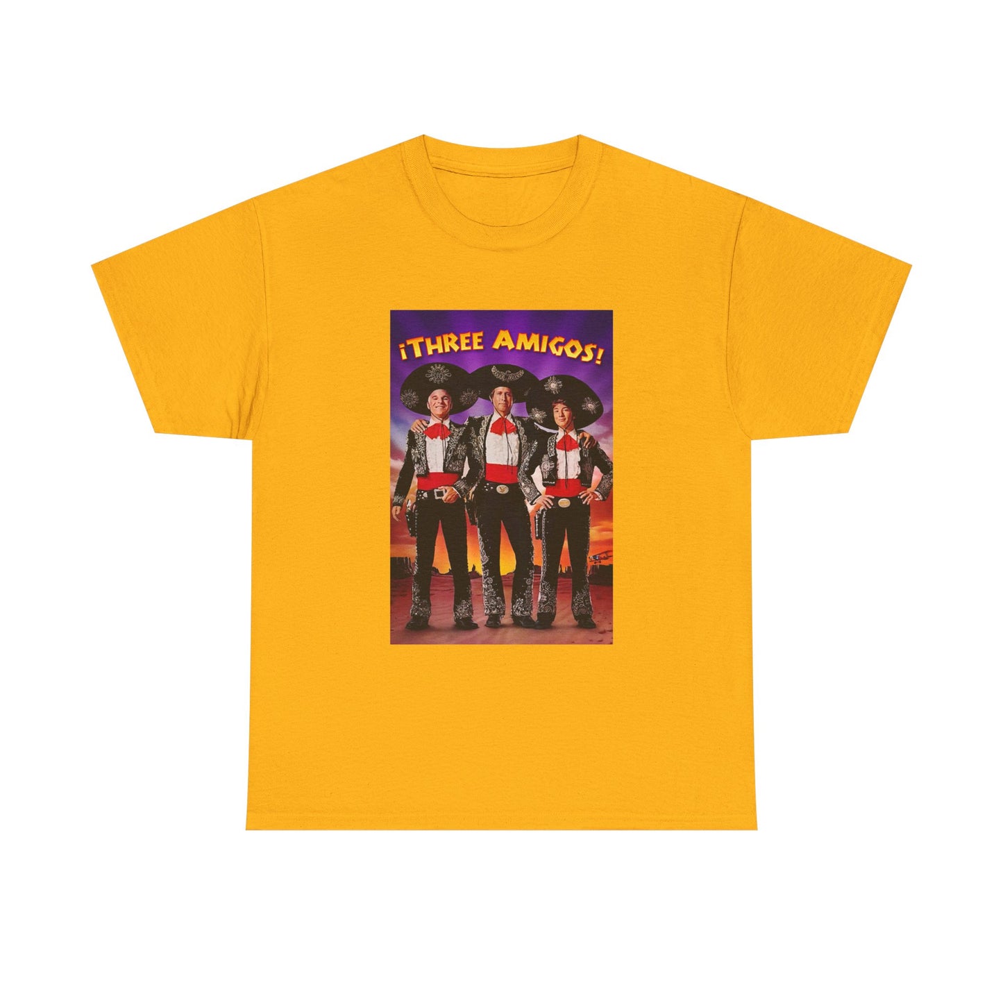 Three Amigos Tshirt Steve Martin Graphic Vintage Comedy Unisex Heavy Cotton Tee