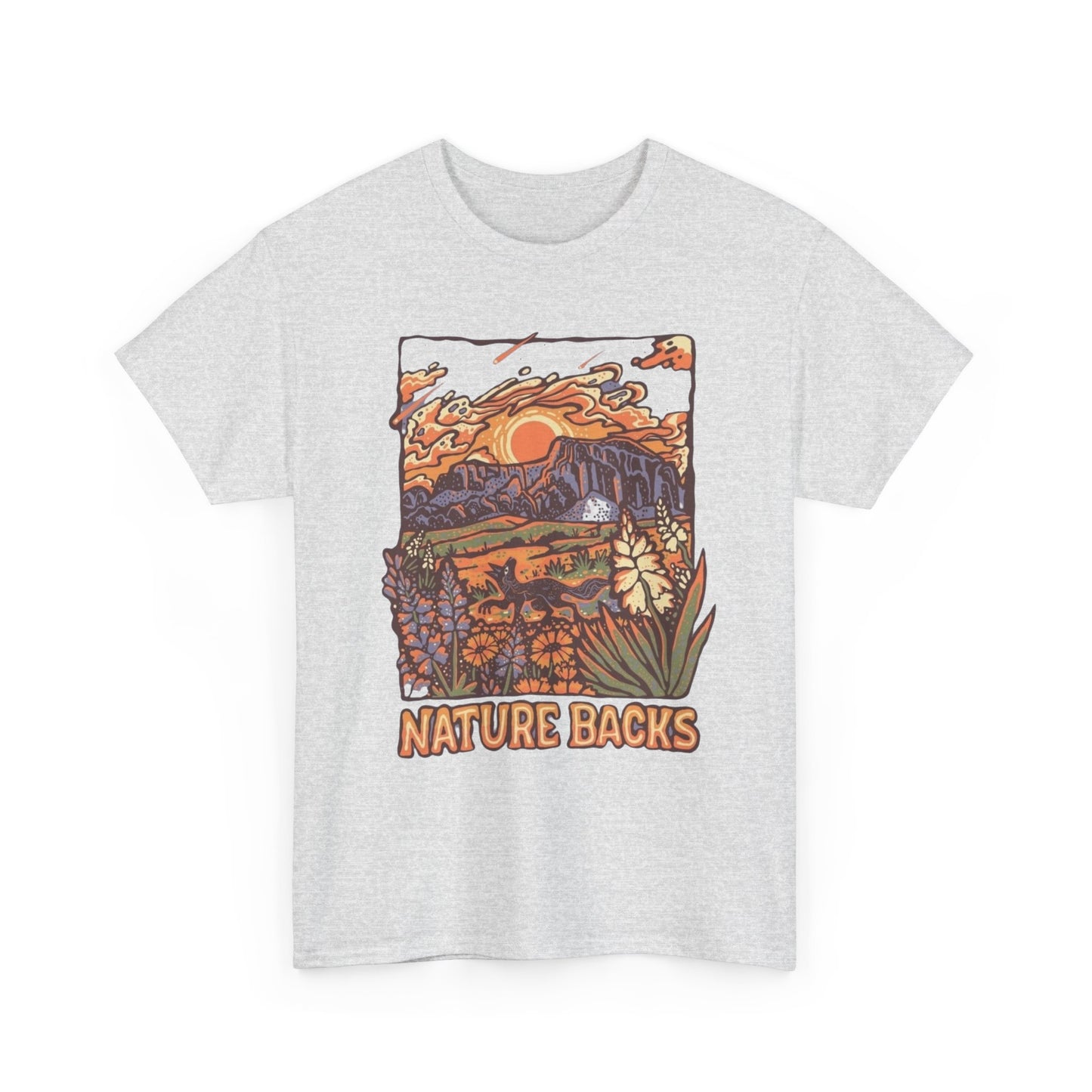 Nature Back Outdoors Graphic T Shirt Unisex Heavy Cotton Tee