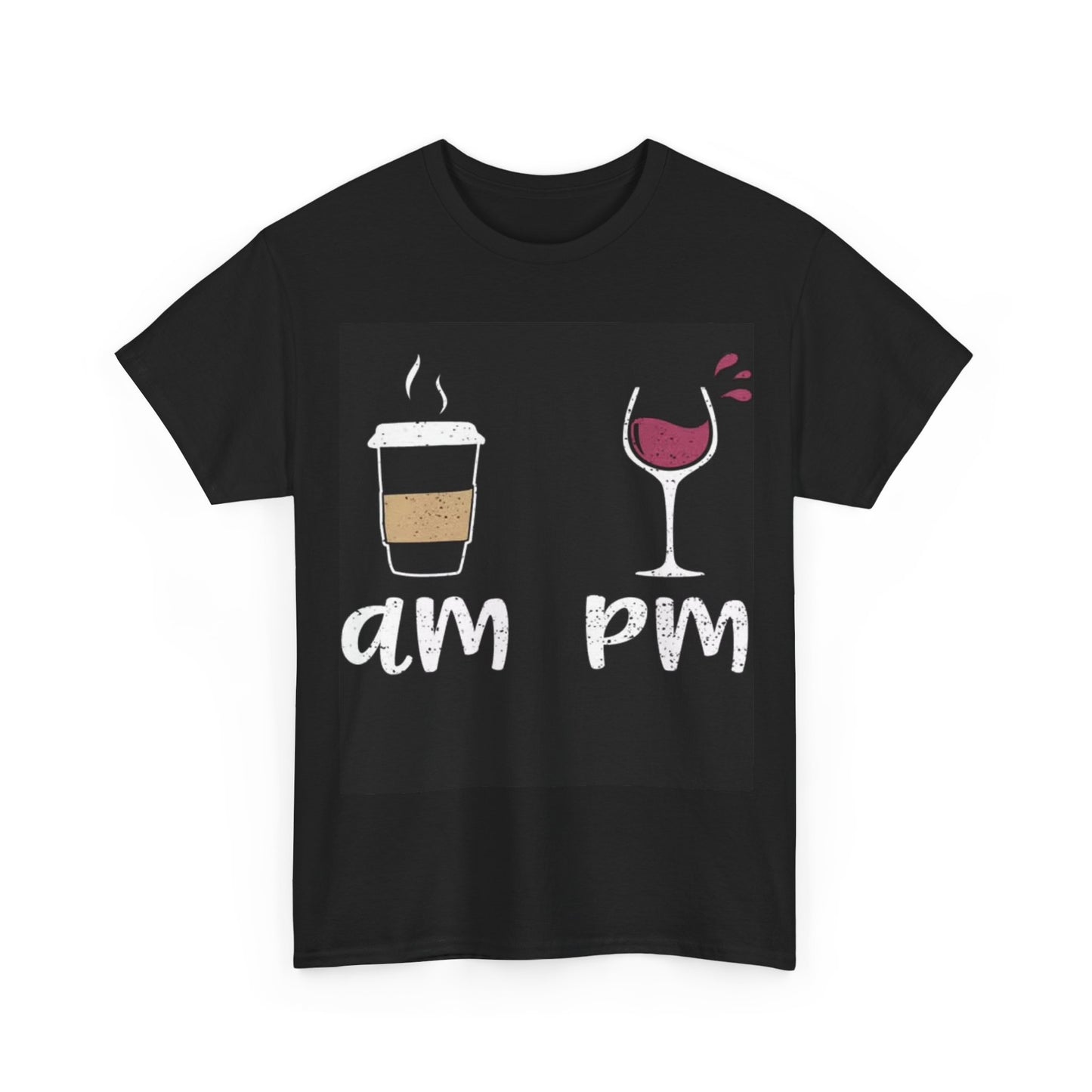 Coffee and Wine Tshirt Funny Mom Gift Girly Comfy Unisex Heavy Cotton Tee