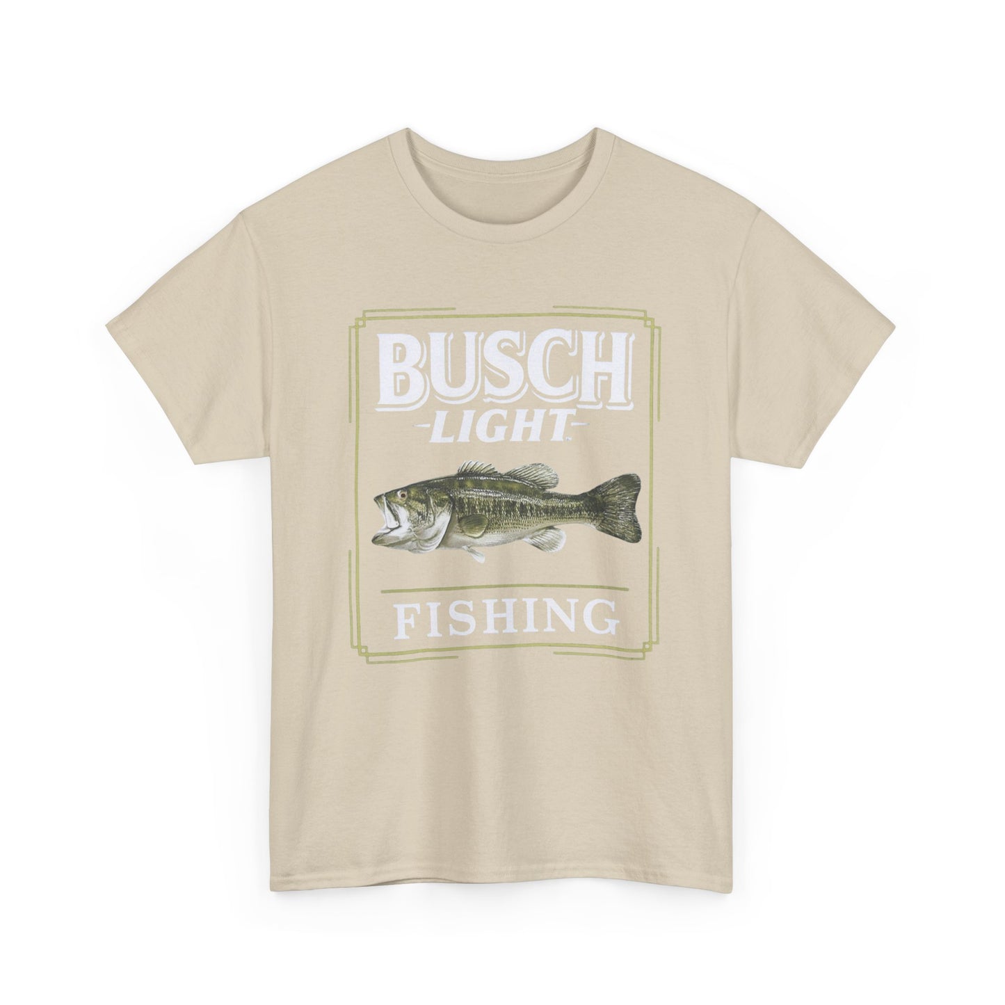 Busch Light Fishing Beer Graphic T Shirt Unisex Heavy Cotton Tee