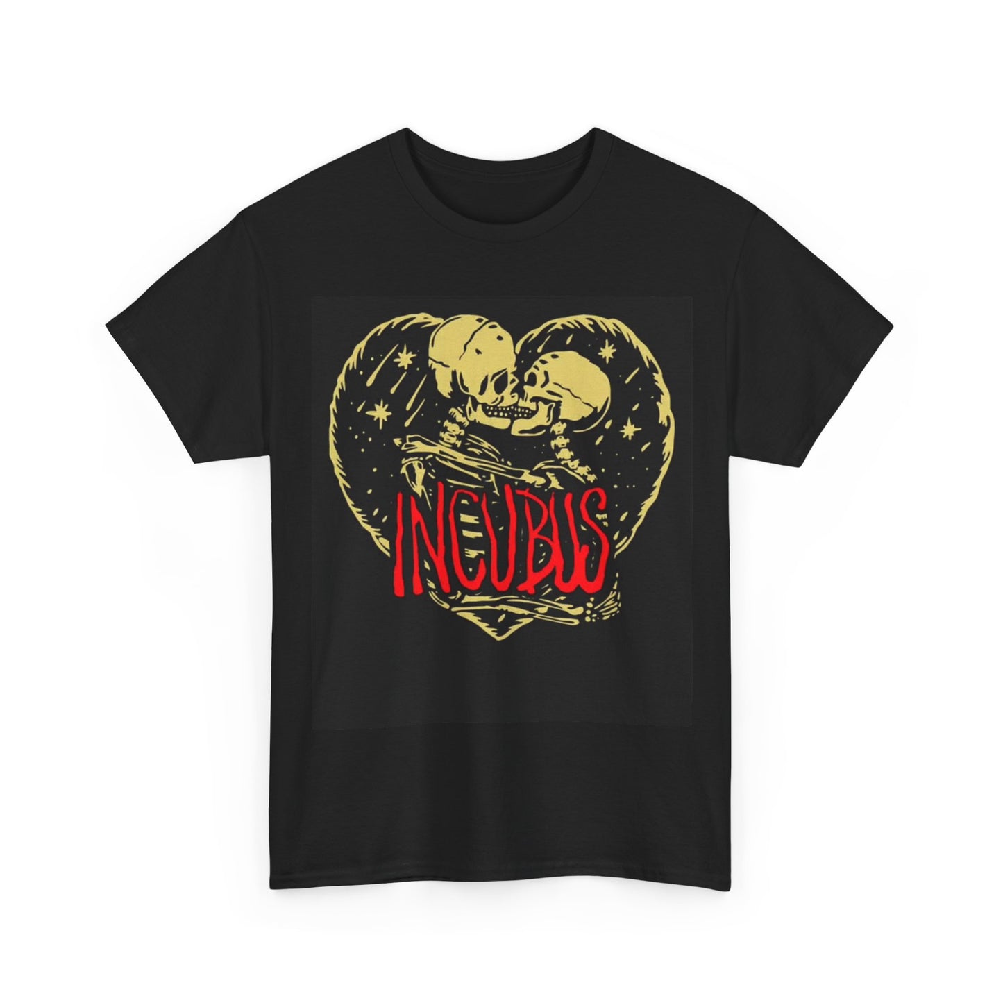 Incubus T-shirt vintage skeleton heart rock punk band Unisex Heavy Cotton Tee