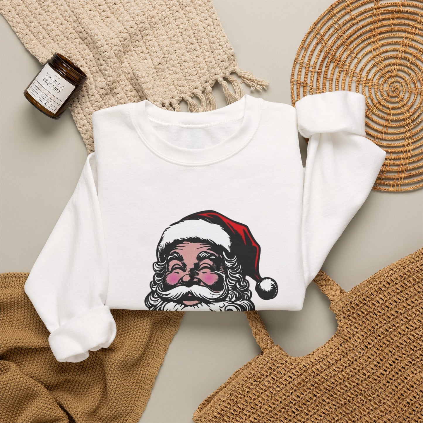 Funny Santa Graphic Sweater NEW Unisex Heavy Blend™ Crewneck Sweatshirt
