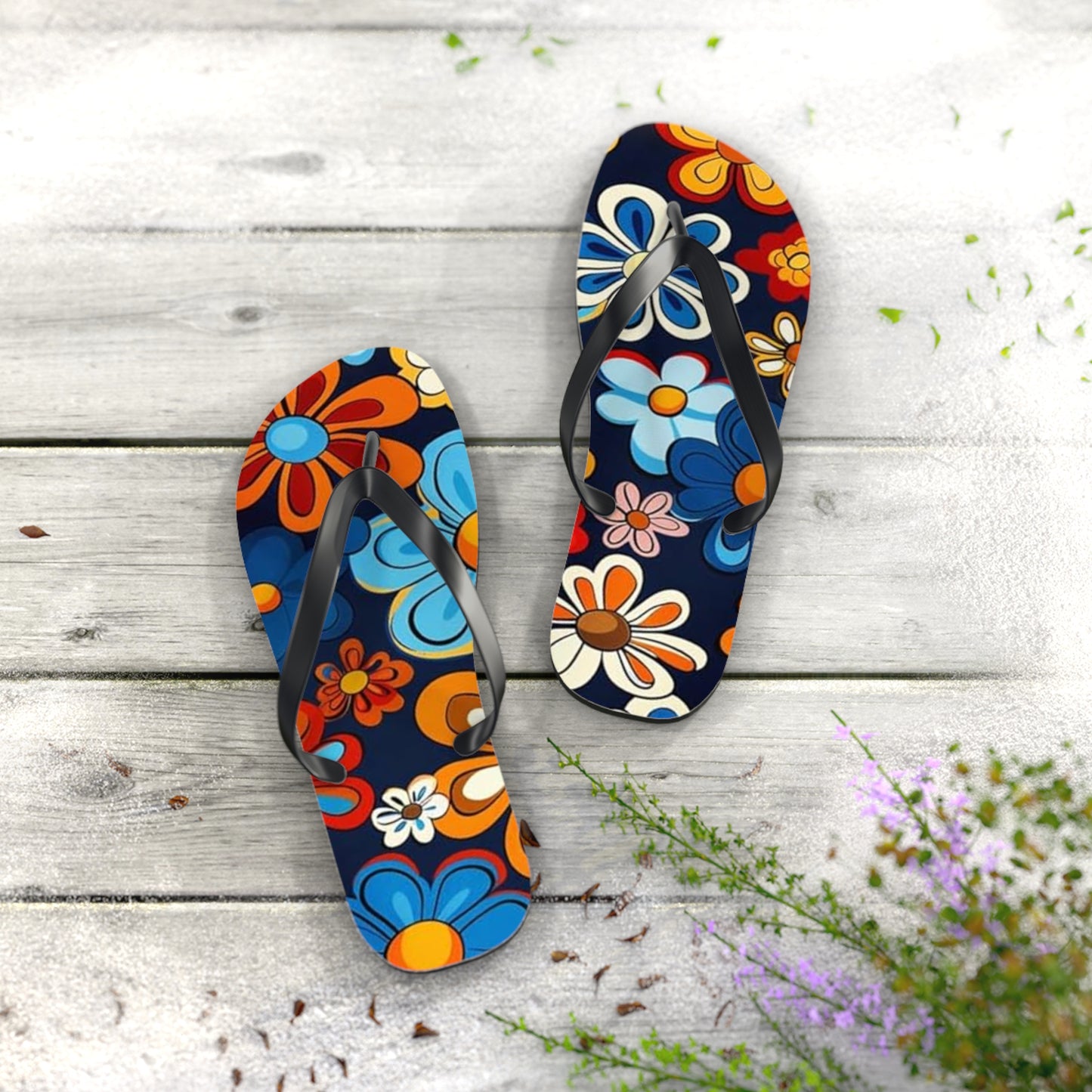 Waves And Sun Sandals Summer Flip Flops Slides BRAND NEW