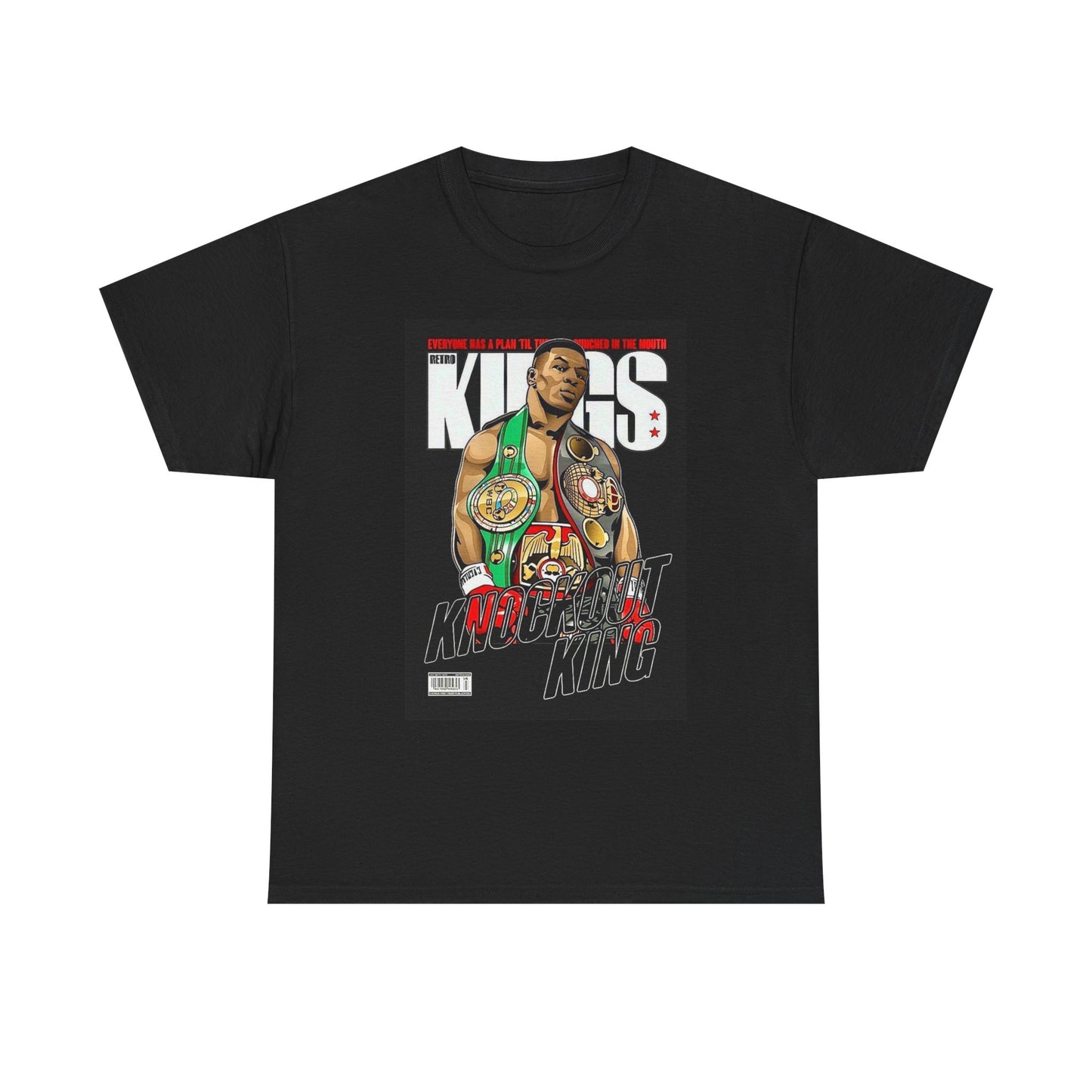 Mike Tyson Knockout Kings Graphic T Shirt Vintage Unisex Heavy Cotton Tee