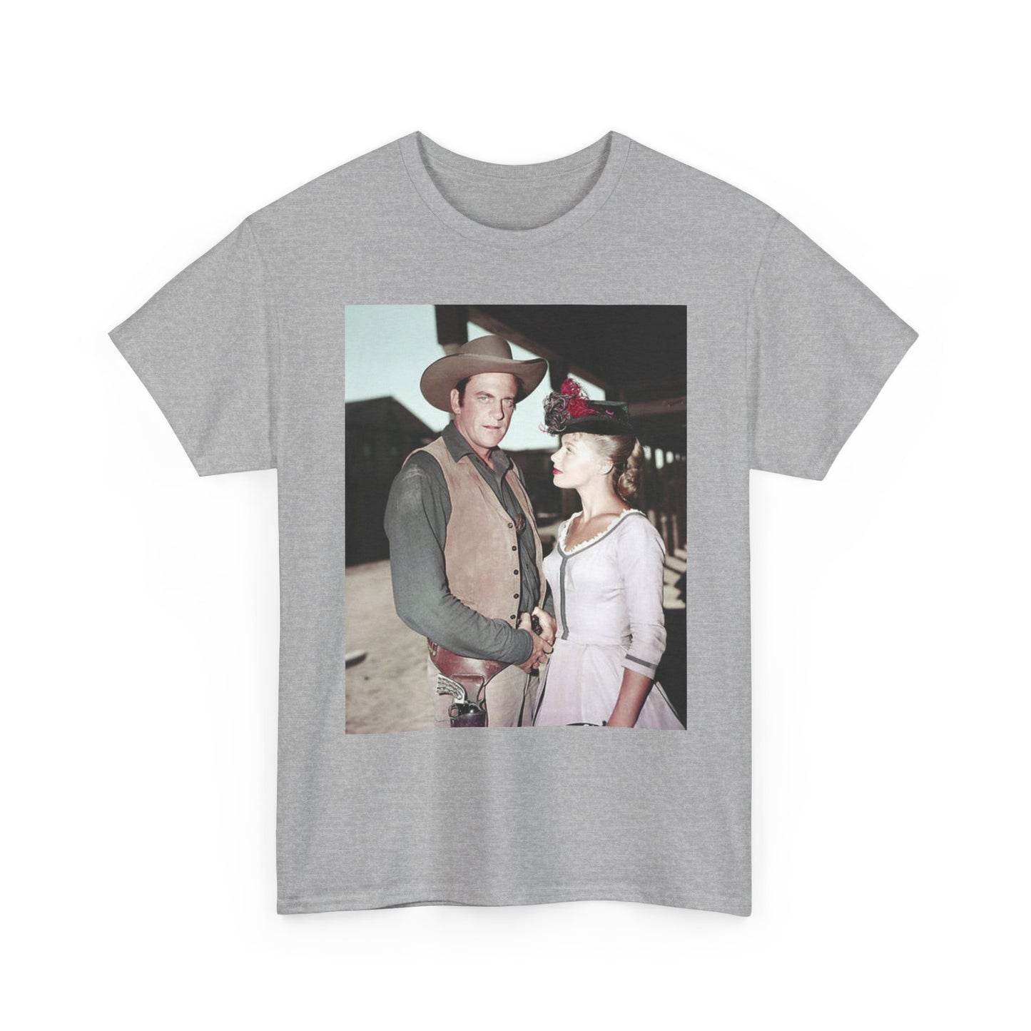 Gunsmoke Graphic T Shirt Vintage Poster Cowboy Series Unisex Heavy Cotton Tee