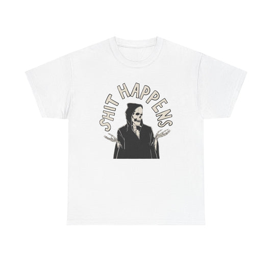 Things Happen Funny Graphic T Shirt NEW Unisex Heavy Cotton Tee