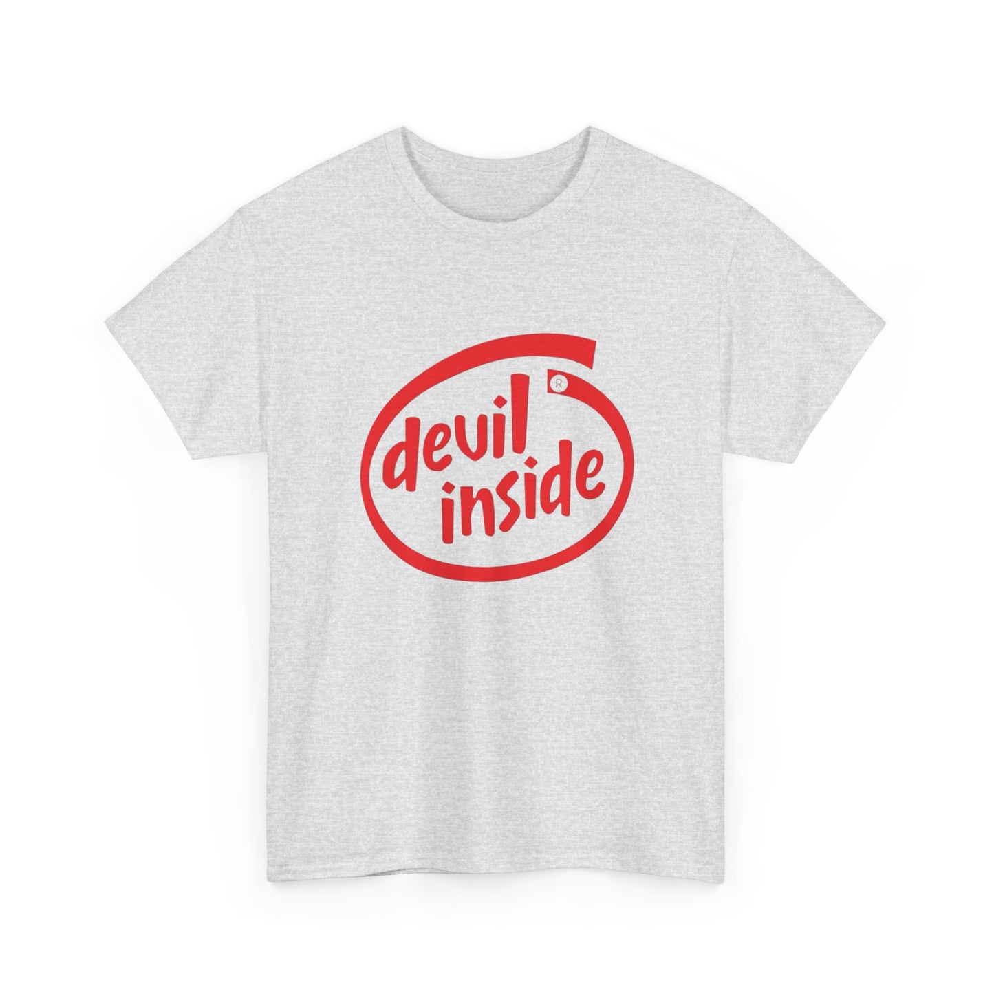 Devil Inside Funny Intel T Shirt Graphic Unisex Heavy Cotton Tee NEW GIFT
