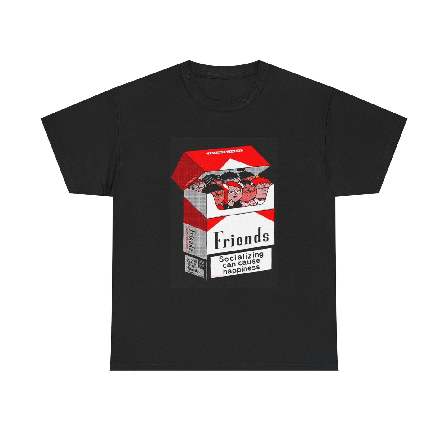 Techno EDM Tshirt Funny Cigarette Friends Dance Retro Unisex Heavy Cotton Tee