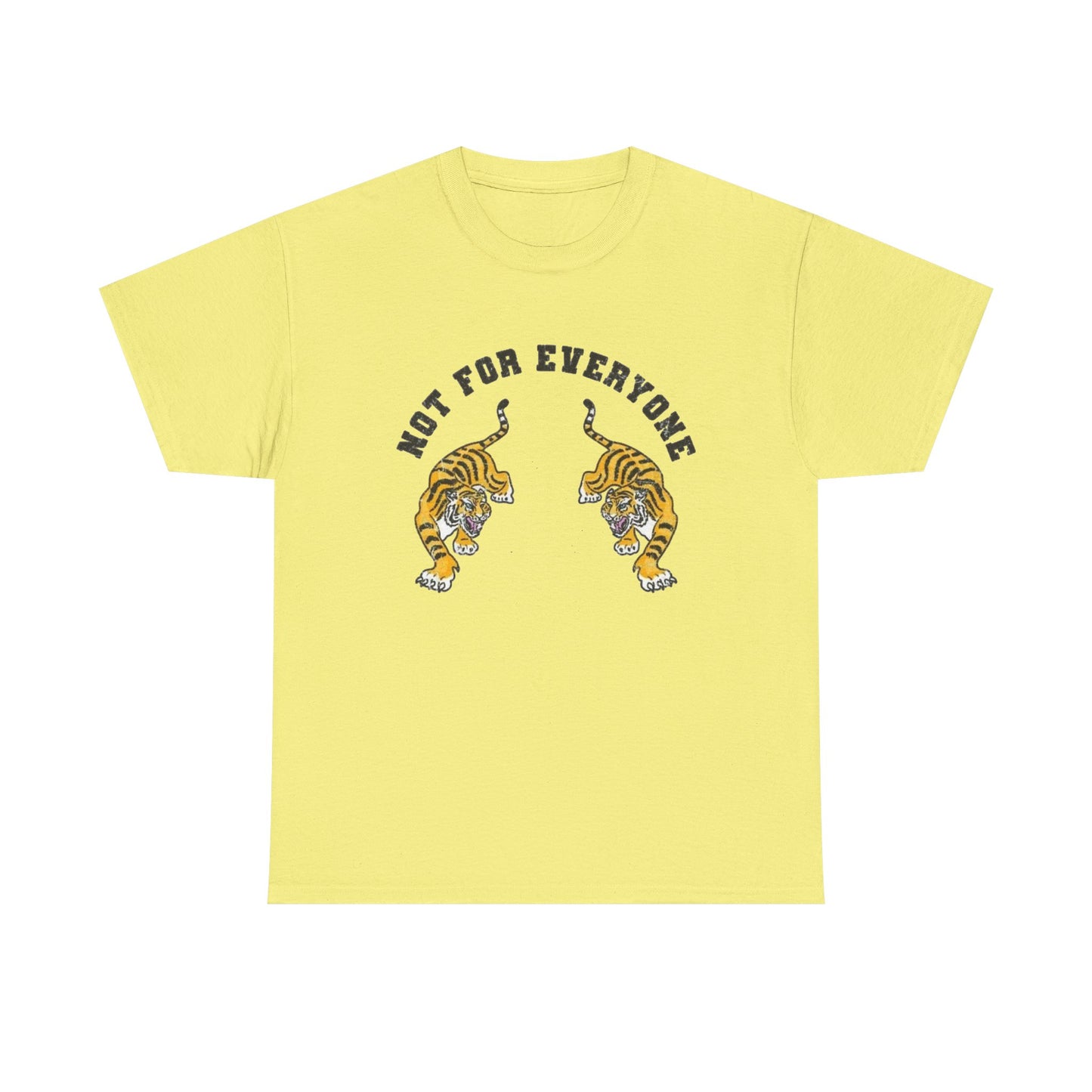 Not For Everyone Tiger Retro Art Graphic T Shirt Regular Men's Heavy Cotton Tee