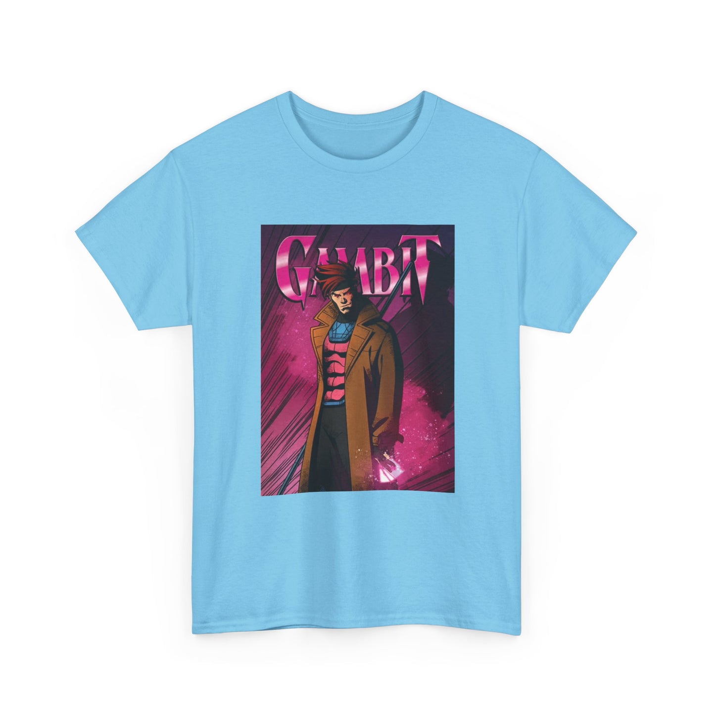 Gambit Tshirt Vintage Anime Cartoon Graphic Neon Unisex Heavy Cotton Tee