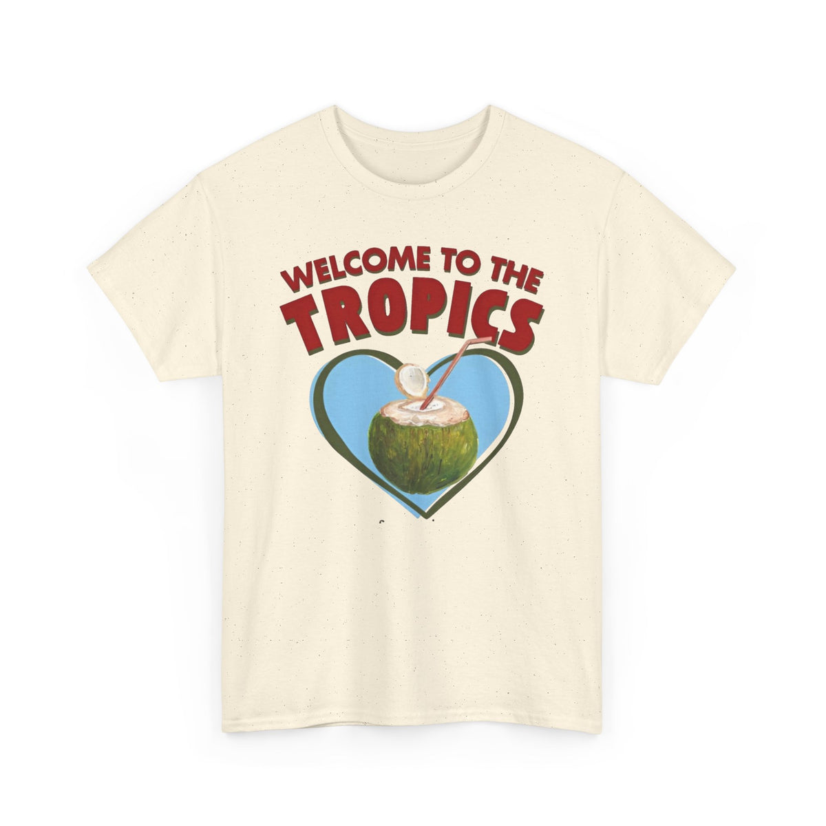 Welcome to the Tropics Coconut Heart T-Shirt Men's Graphic Tee