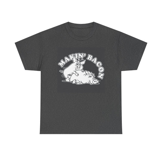 Making Bacon Funny Graphic T Shirt Pig Jokes Unisex Heavy Cotton Tee