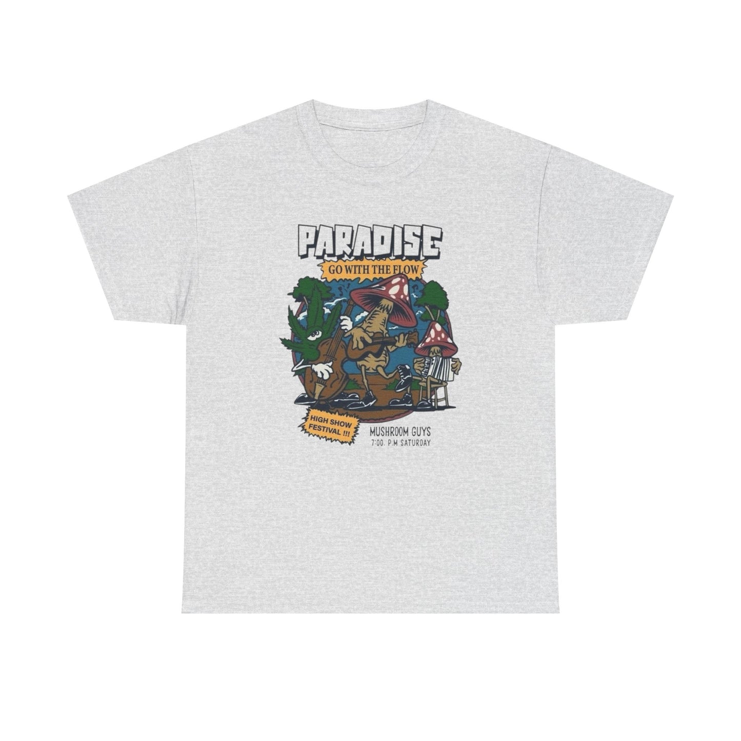 Mushroom Paradise T Shirt Graphic Unisex Heavy Cotton Tee NEW GIFT