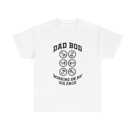 Dad Bod Working On My Six Pack Beers Graphic T Shirt Unisex Heavy Cotton Tee