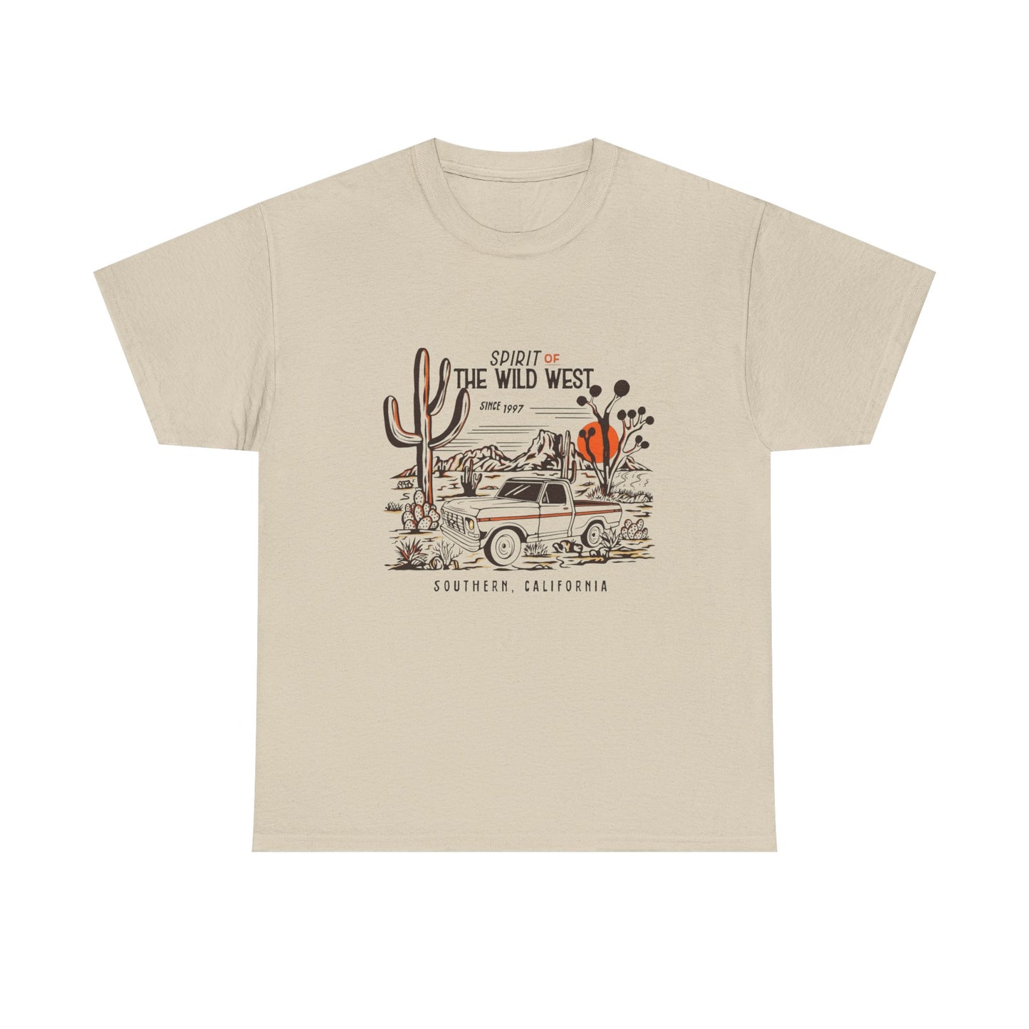 Spirit Of The Wild West Graphic T Shirt Unisex Heavy Cotton Tee