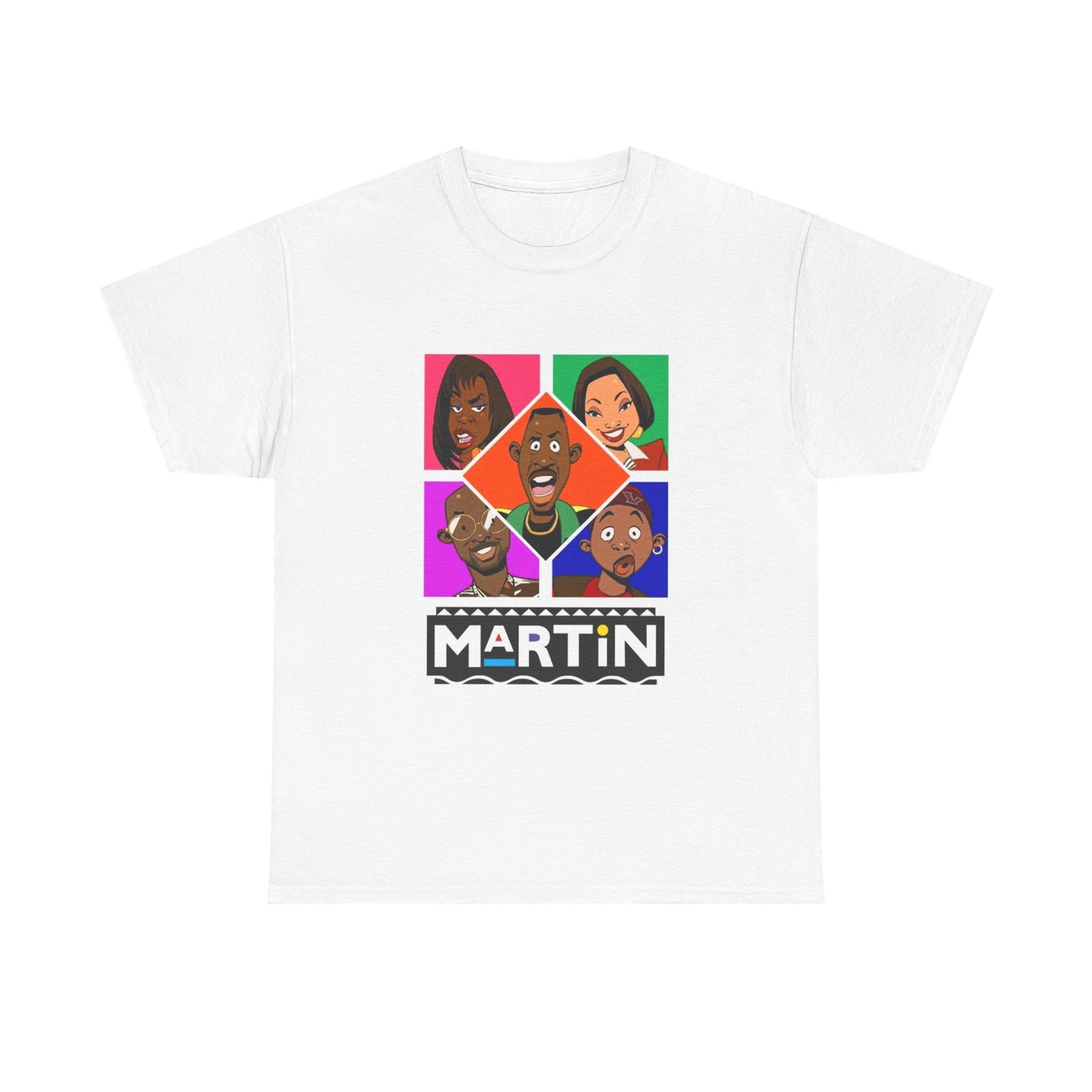 Martin Tv Series Tshirt Retro 90s Neon Comedy bet Unisex Heavy Cotton Tee