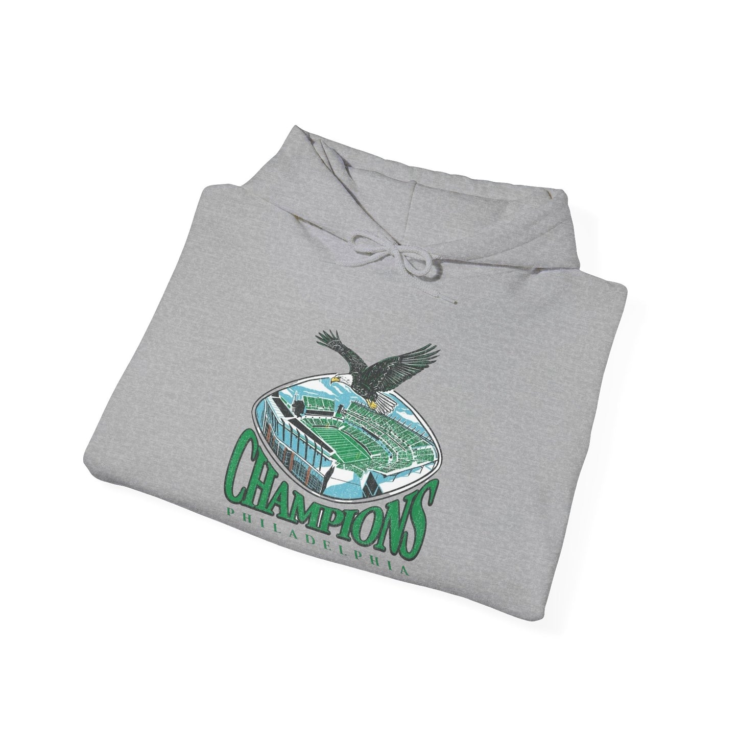 Philadelphia Champions GO BIRDS Graphic Hoodie NEW Heavy Blend Hooded Sweatshirt