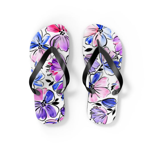 Blue Flowers Summer Sandals Summer Flip Flops Slides BRAND NEW
