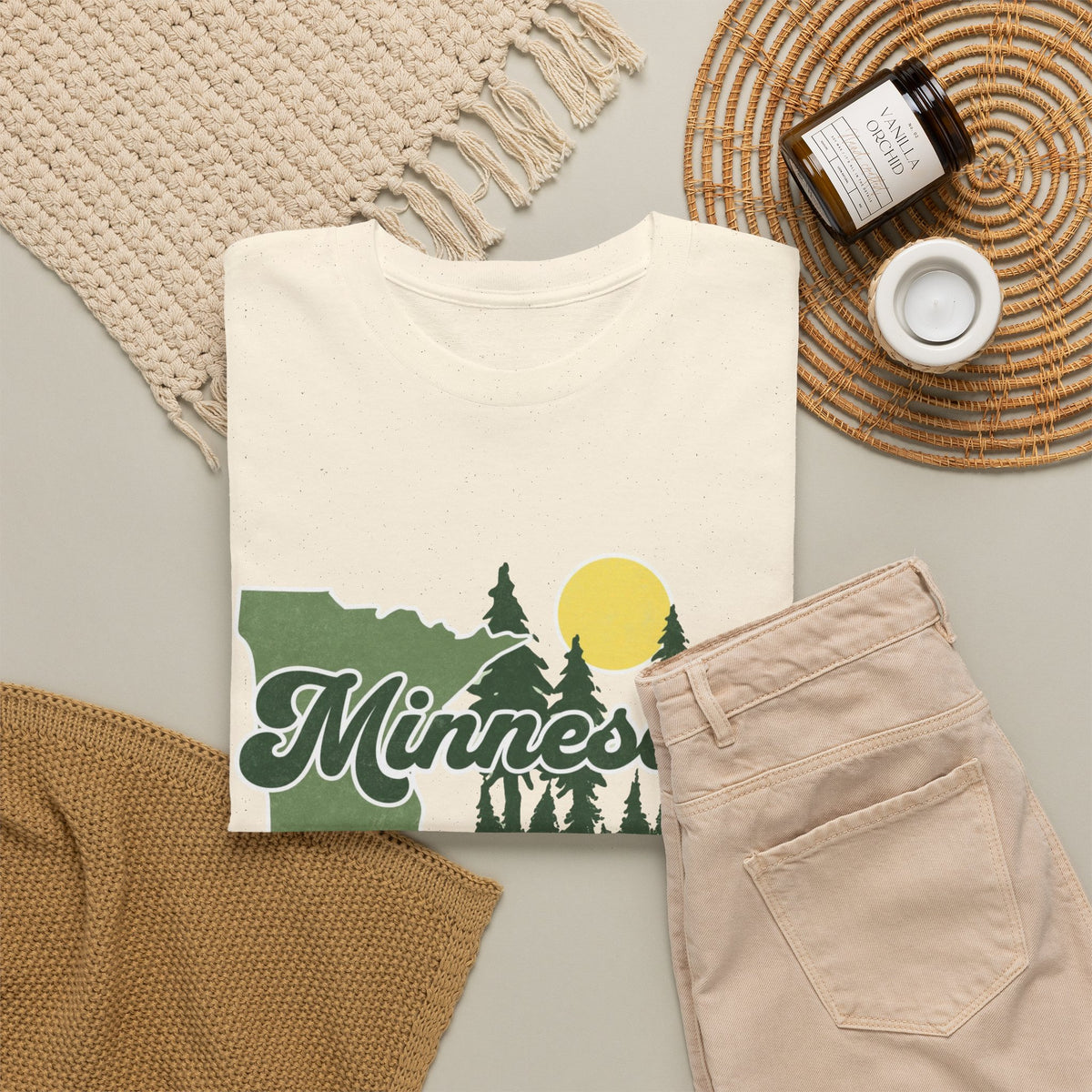 Minnesota Forrest Graphic T Shirt Men's Heavy Cotton Tee