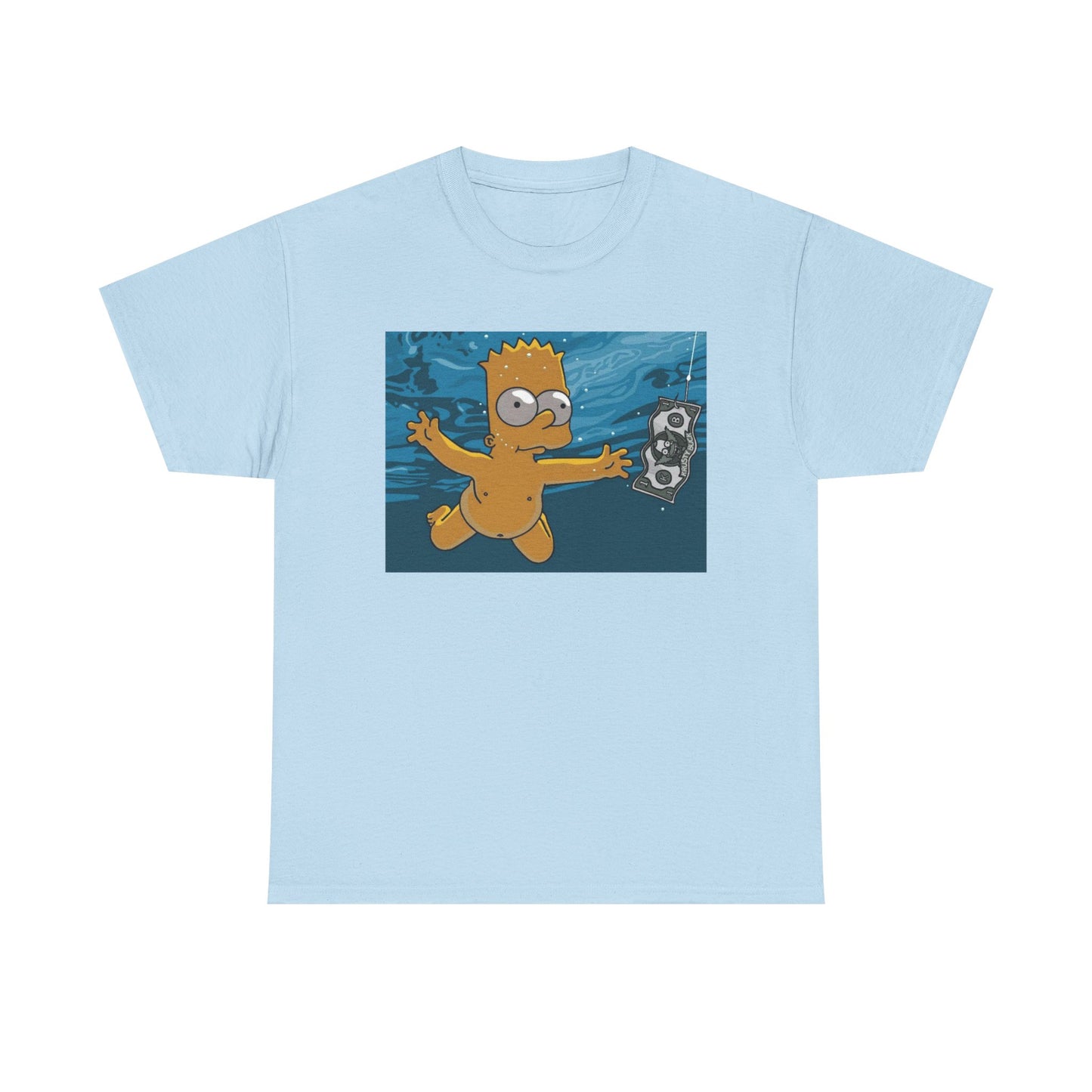 Simpsons T-shirt vintage nirvana retro art funny graphic Unisex Heavy Cotton Tee