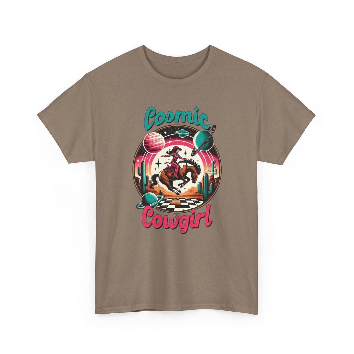Cosmic Cowgirl Graphic T Shirt Unisex Heavy Cotton Tee