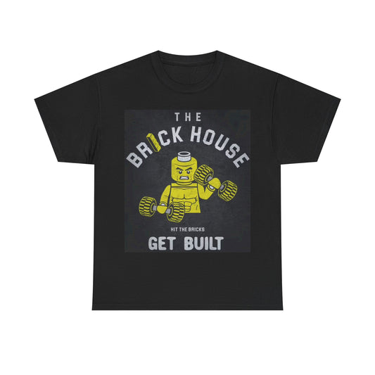 The Brickhouse Tshirt Funny Legos Gym Weight Training Unisex Heavy Cotton Tee