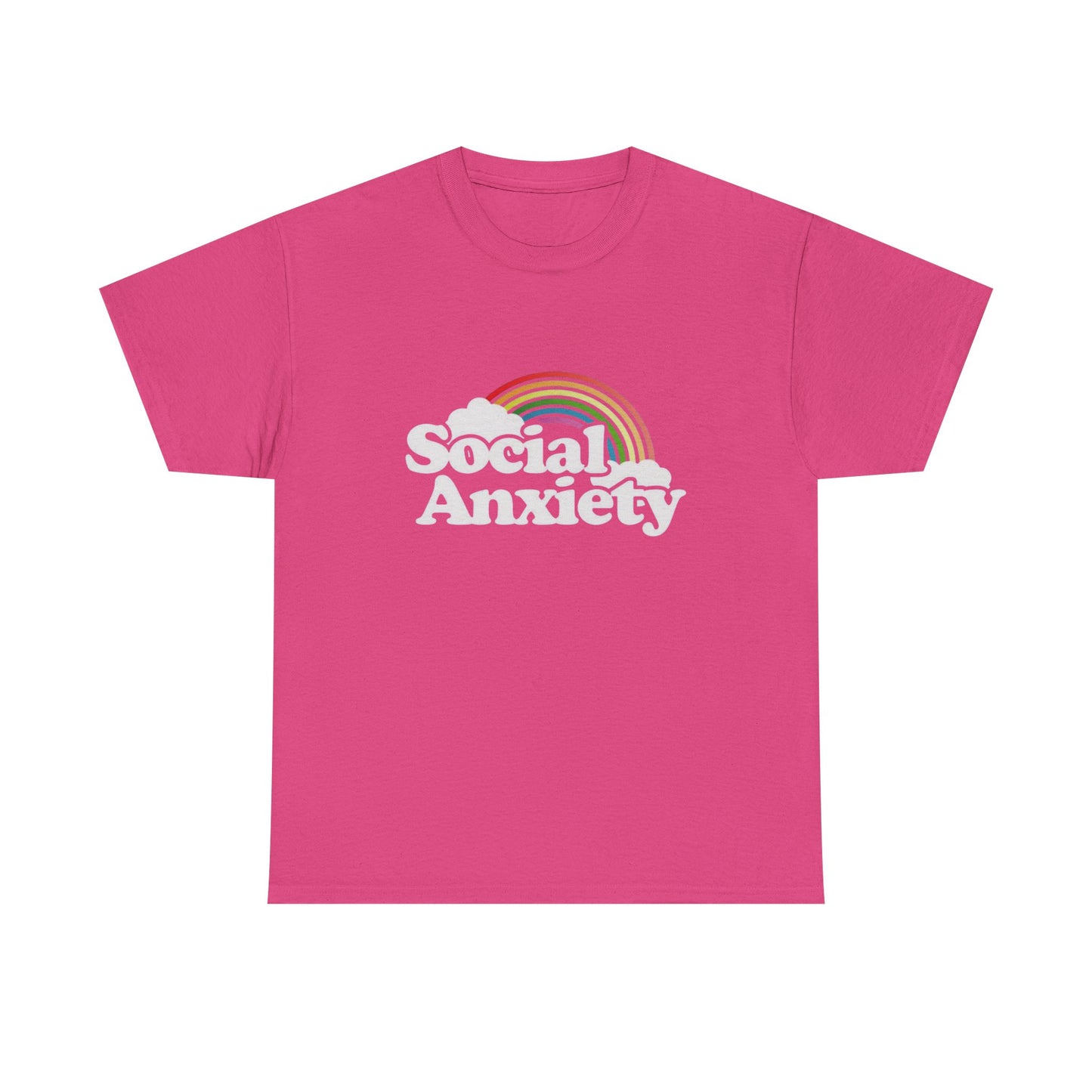Social Anxiety MULTIPLE COLORS Graphic T Shirt NEW Adult Tee