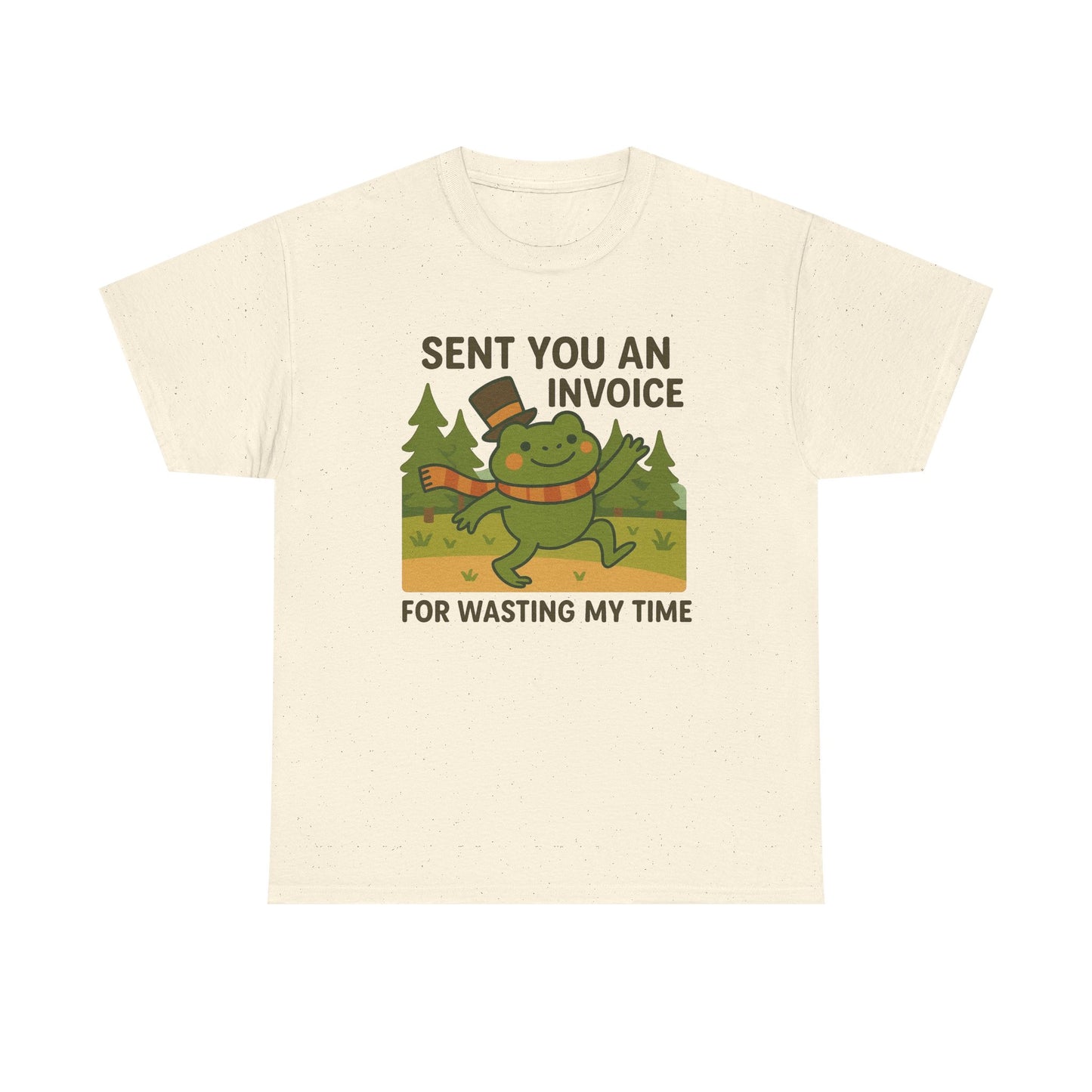 Don't Waste My Time Funny Frog Graphic T Shirt Men's Heavy Cotton Tee