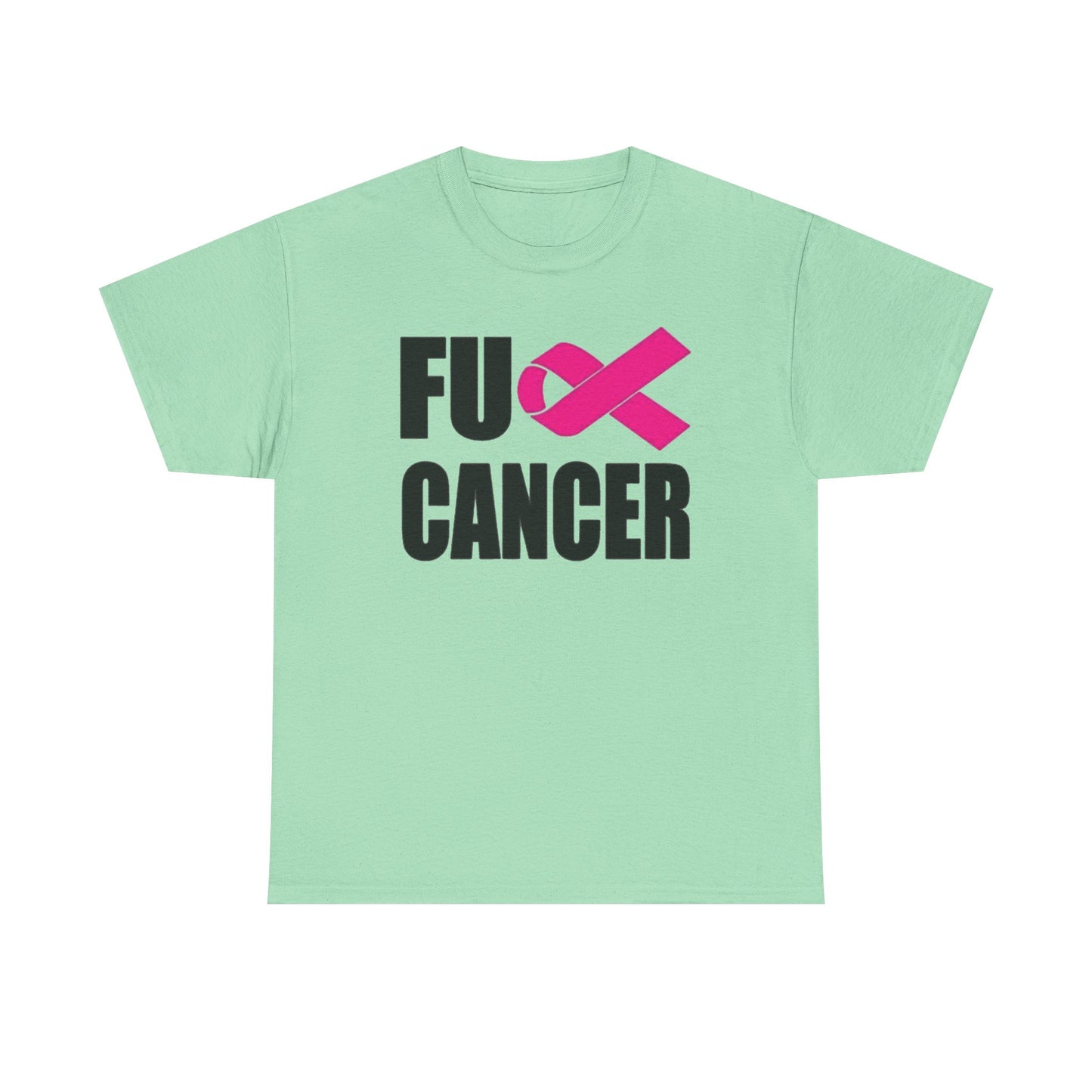 FU Cancer Graphic T Shirt Cancer Awareness Unisex Heavy Cotton Tee
