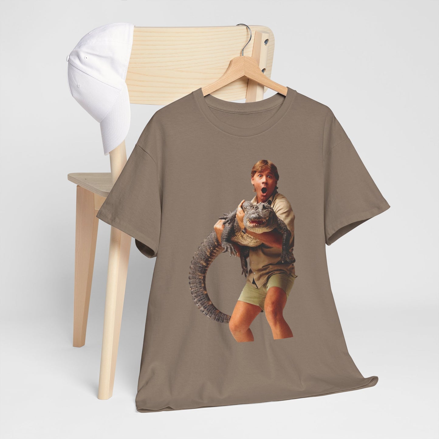 Crocodile Hunter Funny Retro 90's Graphic T Shirt Unisex Heavy Cotton Tee