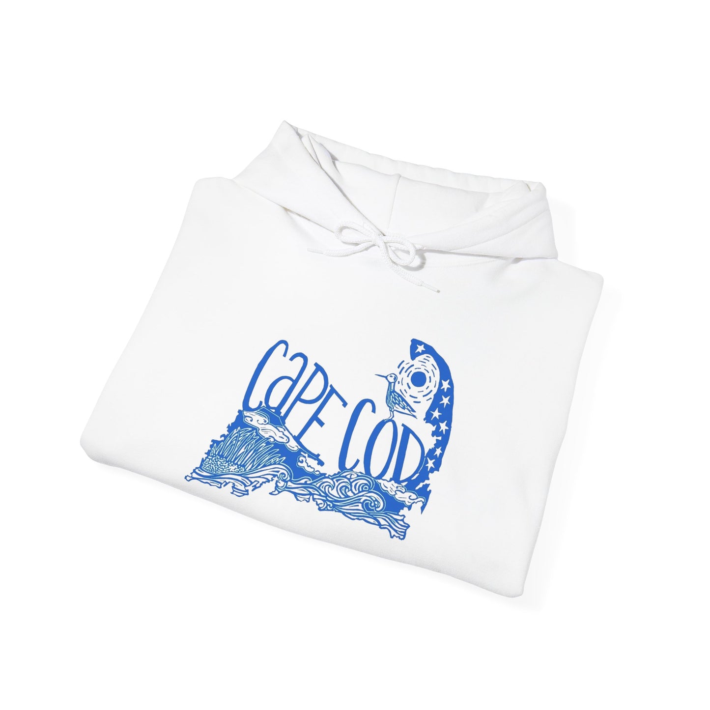 Cape Cod Retro Graphic Hoodie Unisex Heavy Blend™ Hooded Sweatshirt
