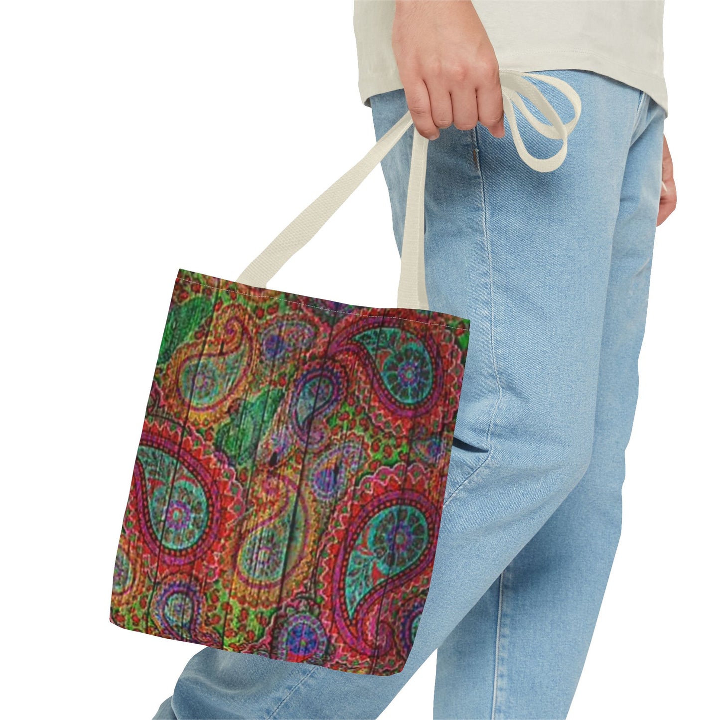 Red Multi Paisley  Color BRAND NEW MODERN Tote Bag (AOP)