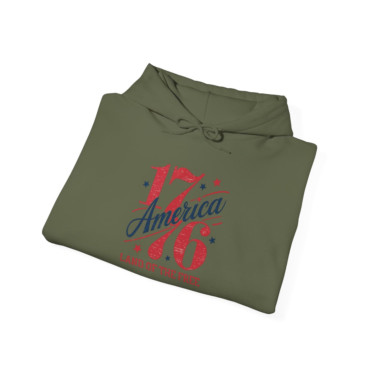 1776 America Land Of The Free Graphic Hoodie Heavy Blend™ NEW Sweatshirt